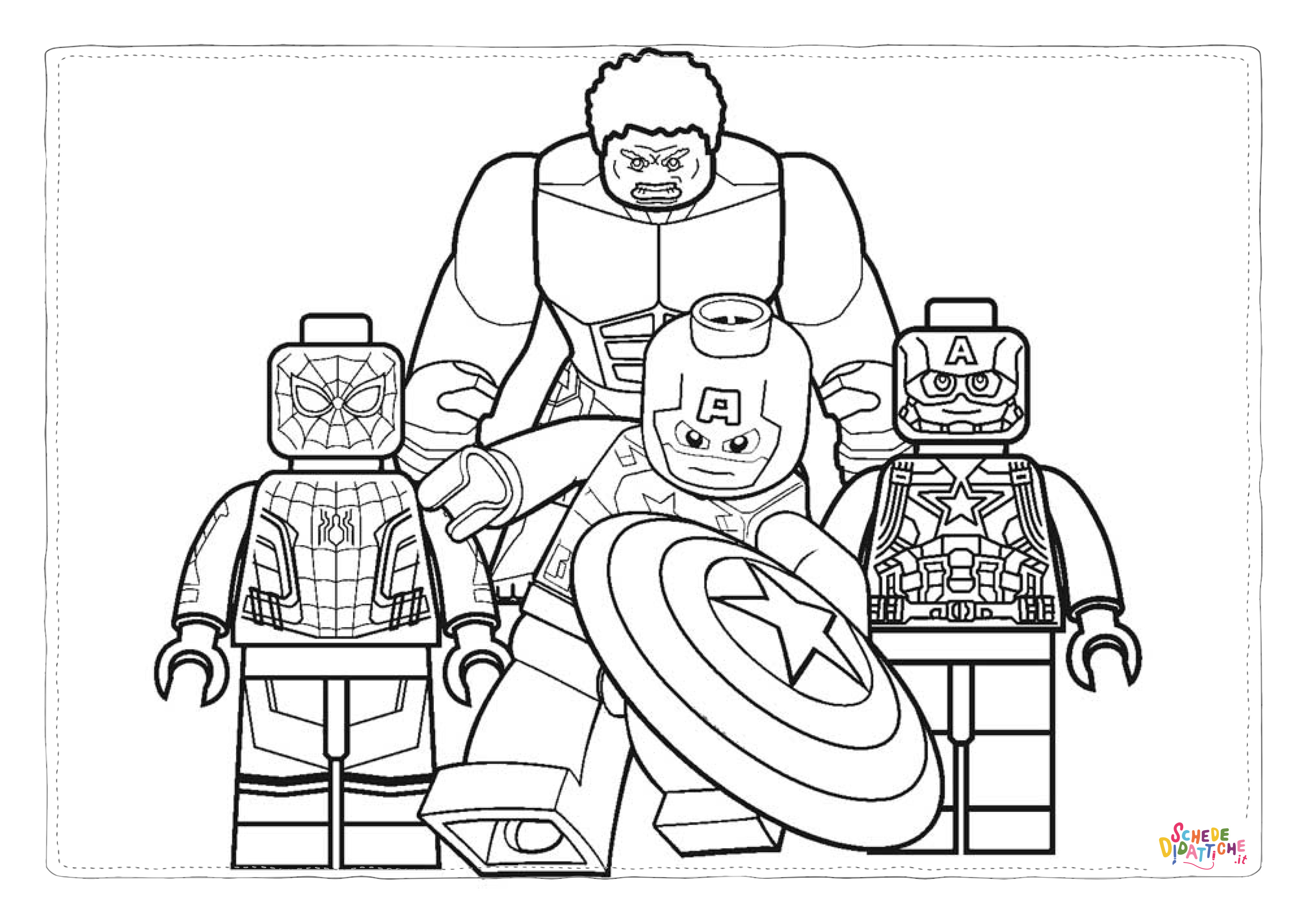 Disegno di LEGO Avengers da stampare e colorare 3
