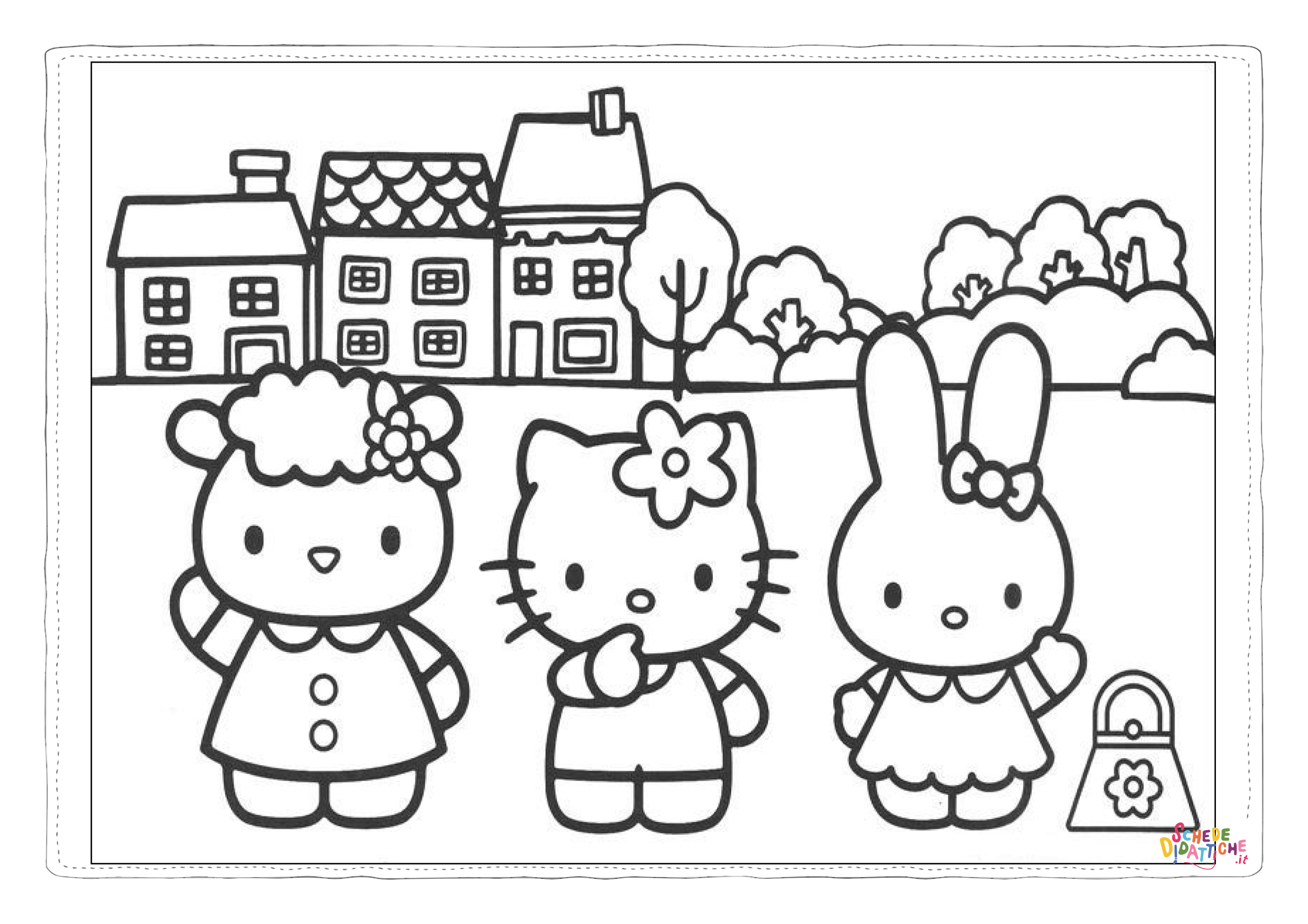Disegno "Disegno di Hello Kitty da stampare e colorare 126" Disegno di Hello Kitty da stampare e colorare 126