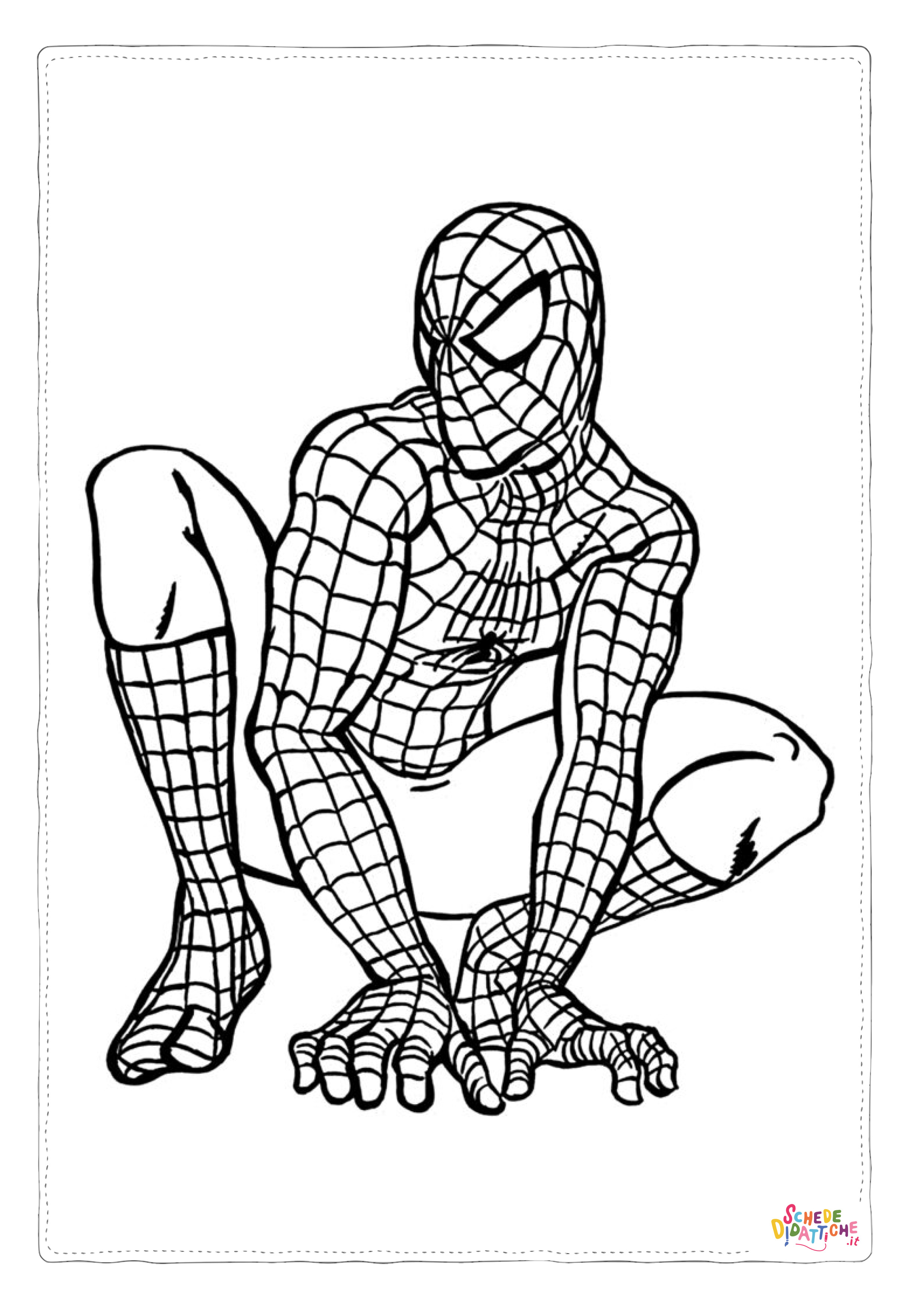Disegno "Disegno di Spiderman da stampare e colorare 110" Disegno di Spiderman da stampare e colorare 110