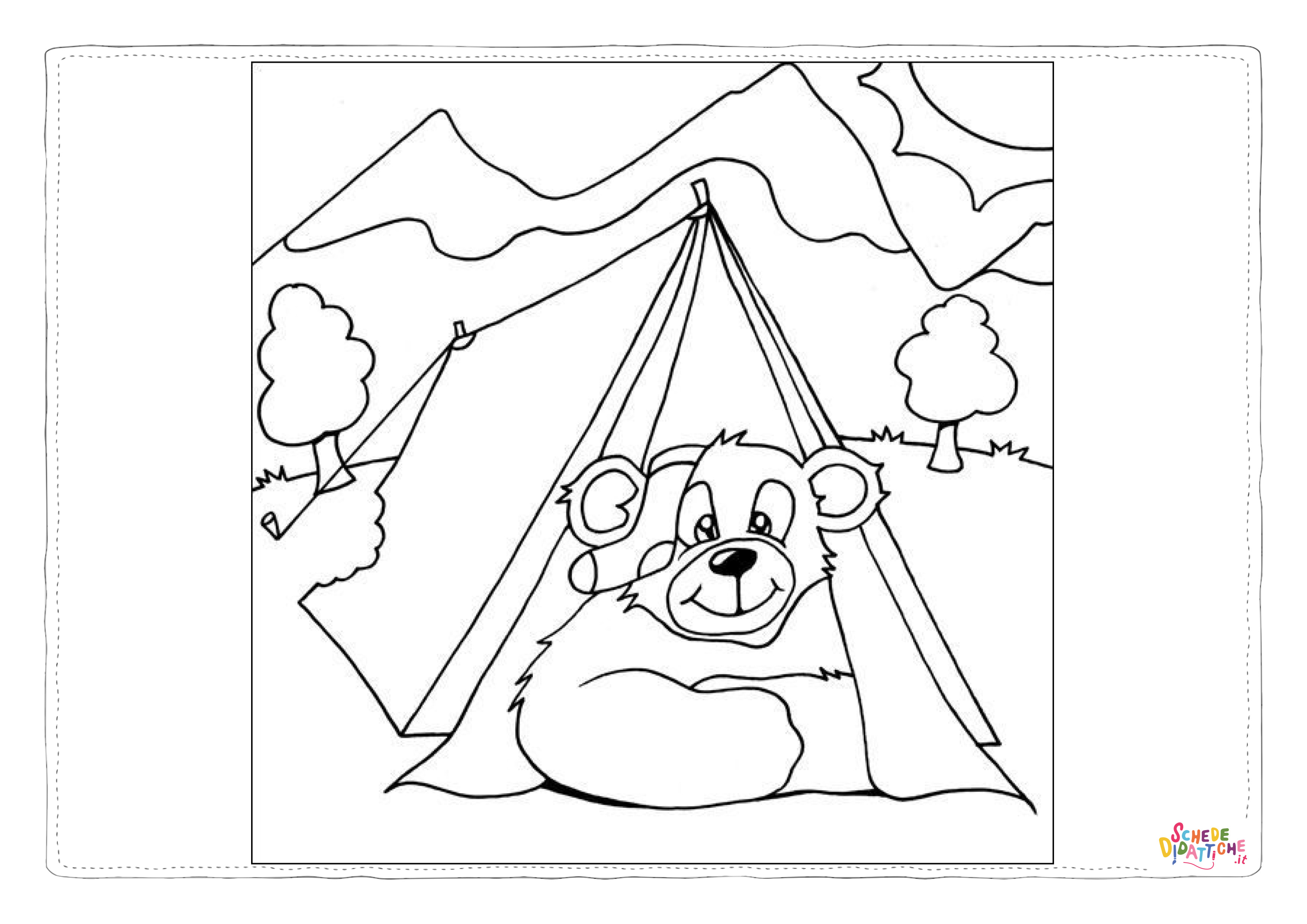 Disegno di campeggio da stampare e colorare 40