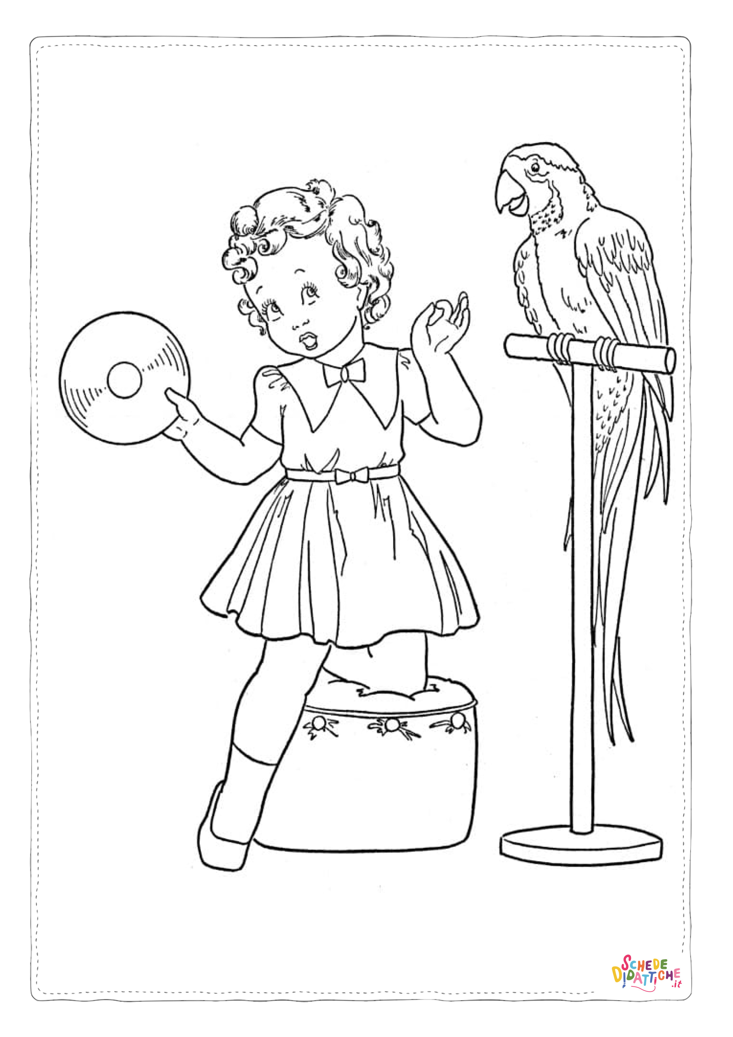 Disegno di pappagallo da stampare e colorare 48