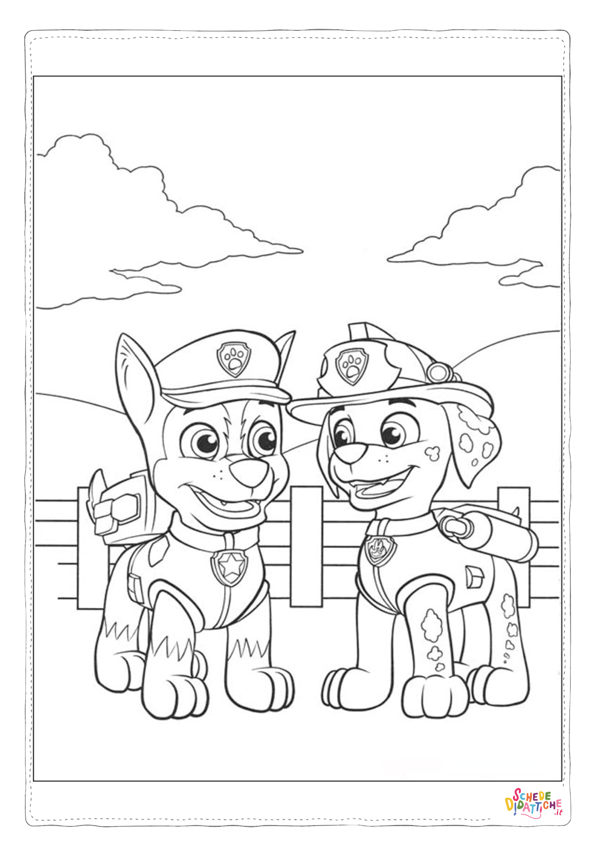 Disegno "Disegno di Paw Patrol - Cane pompiere da stampare e colorare 27" Disegno di Paw Patrol - Cane pompiere da stampare e colorare 27