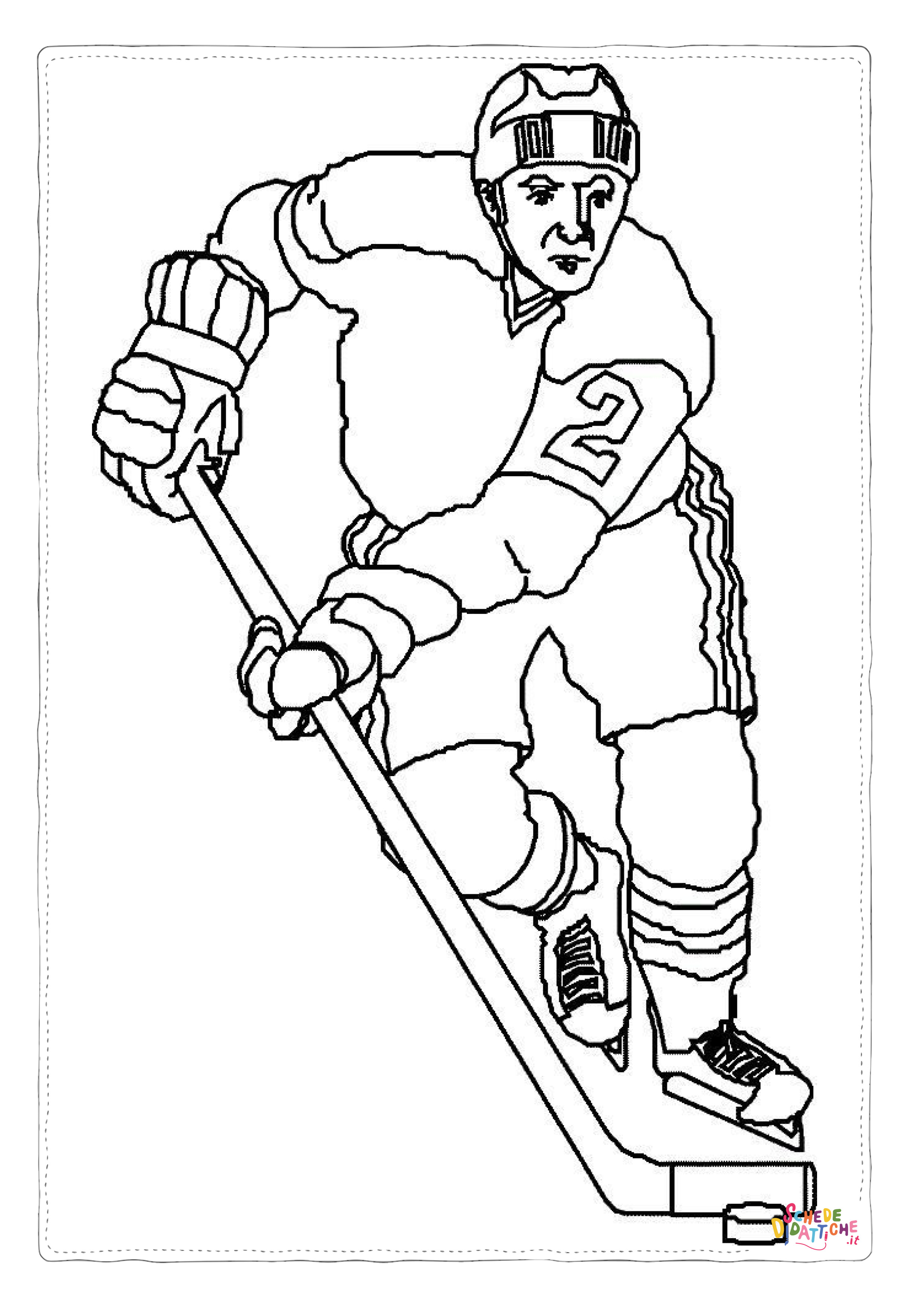 Disegno di hockey da stampare e colorare 8