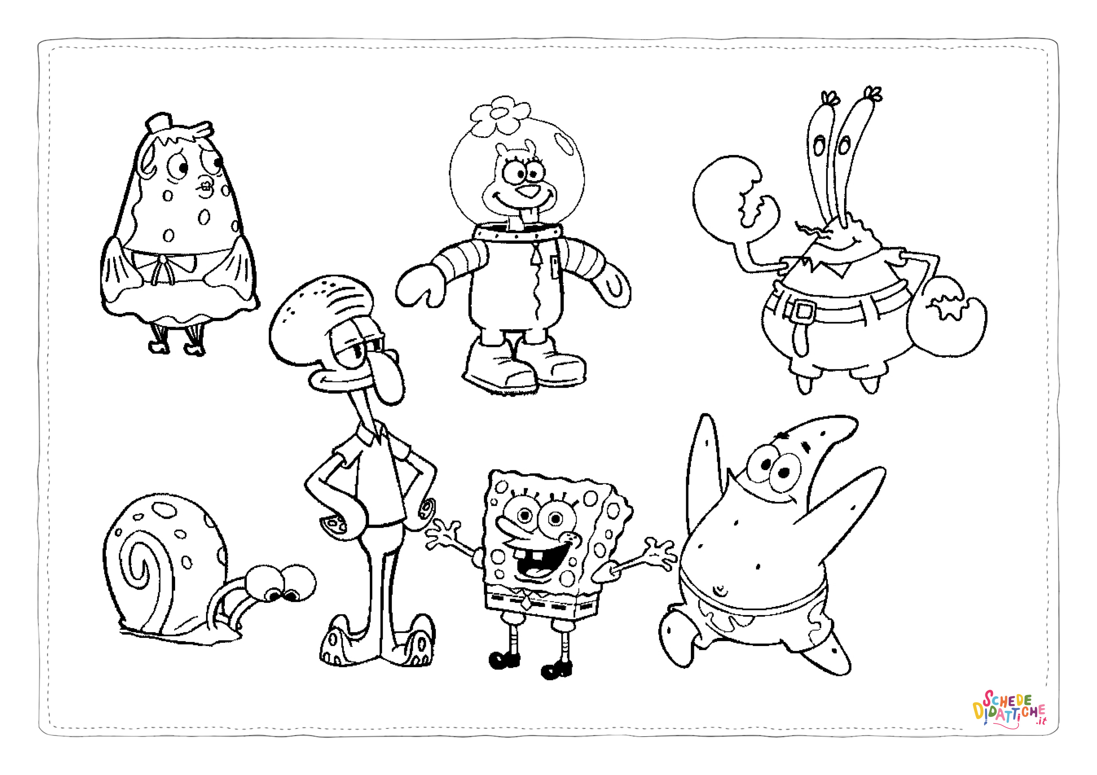 Disegno di Spongebob da stampare e colorare 42