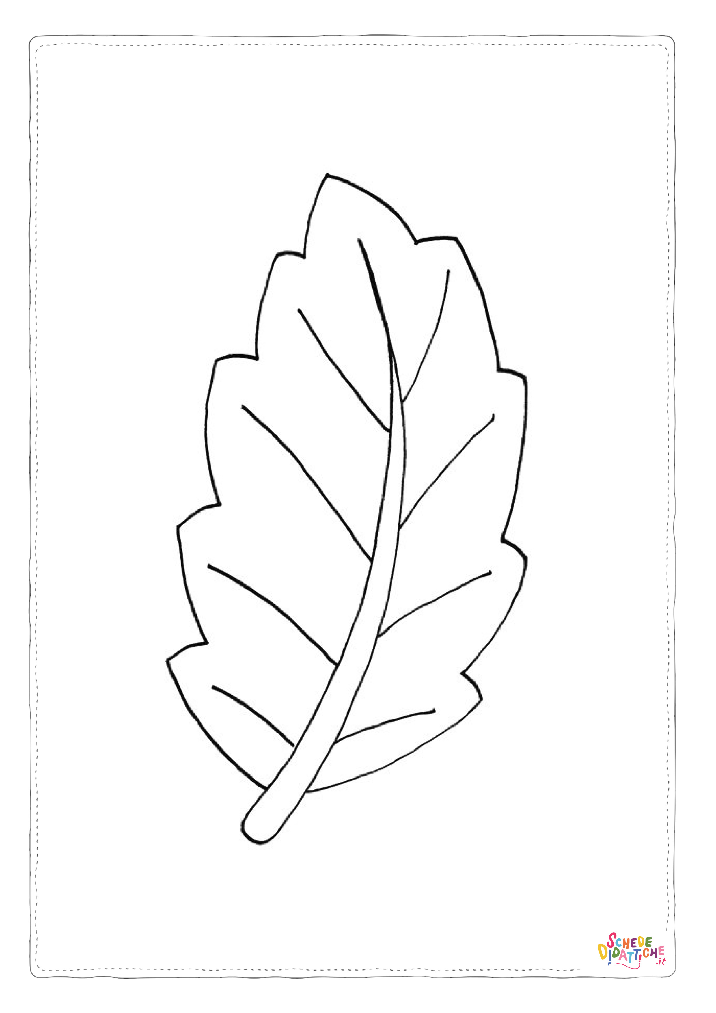 Disegno di foglia da stampare e colorare 128