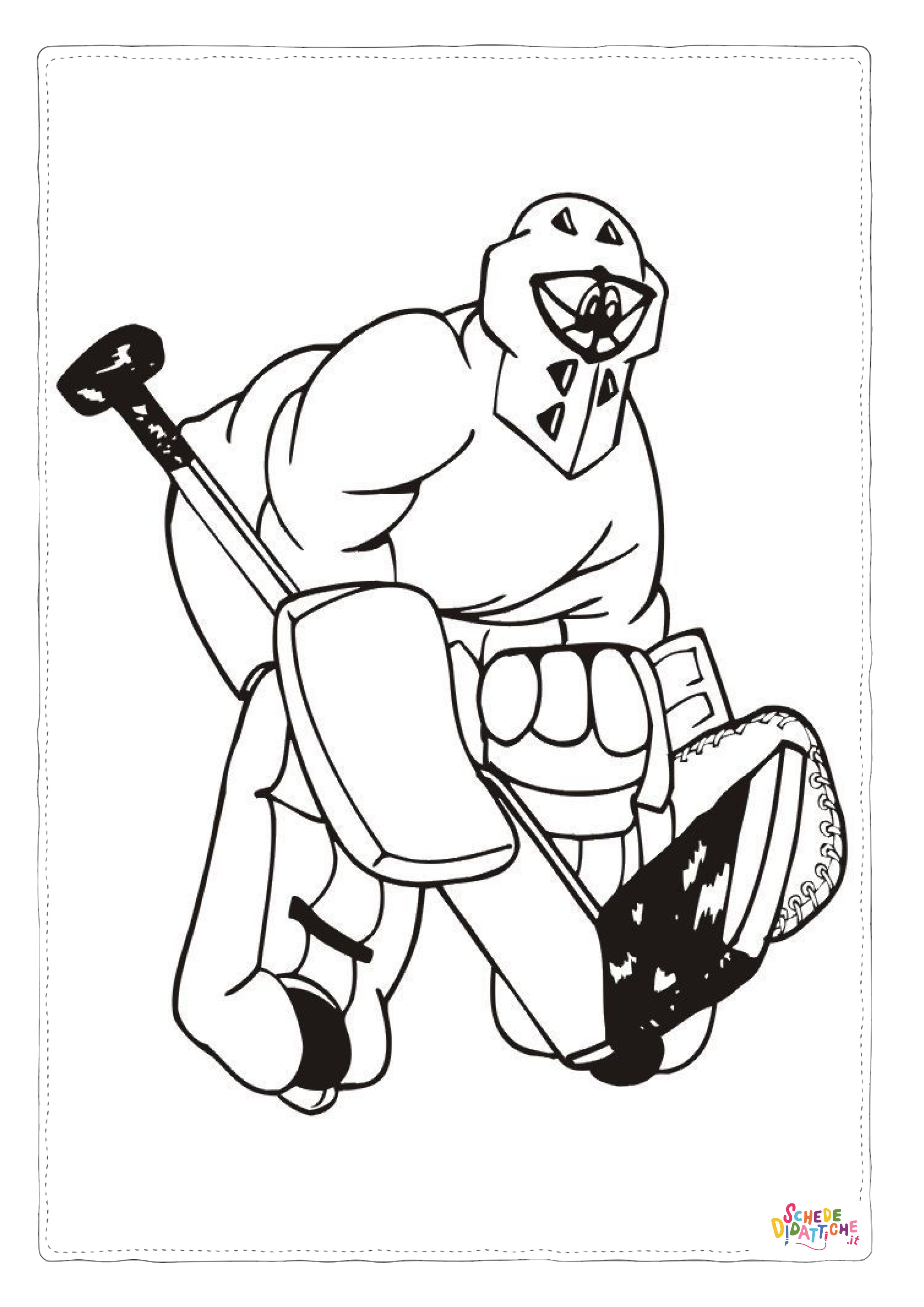 Disegno "Disegno di hockey da stampare e colorare 16" Disegno di hockey da stampare e colorare 16