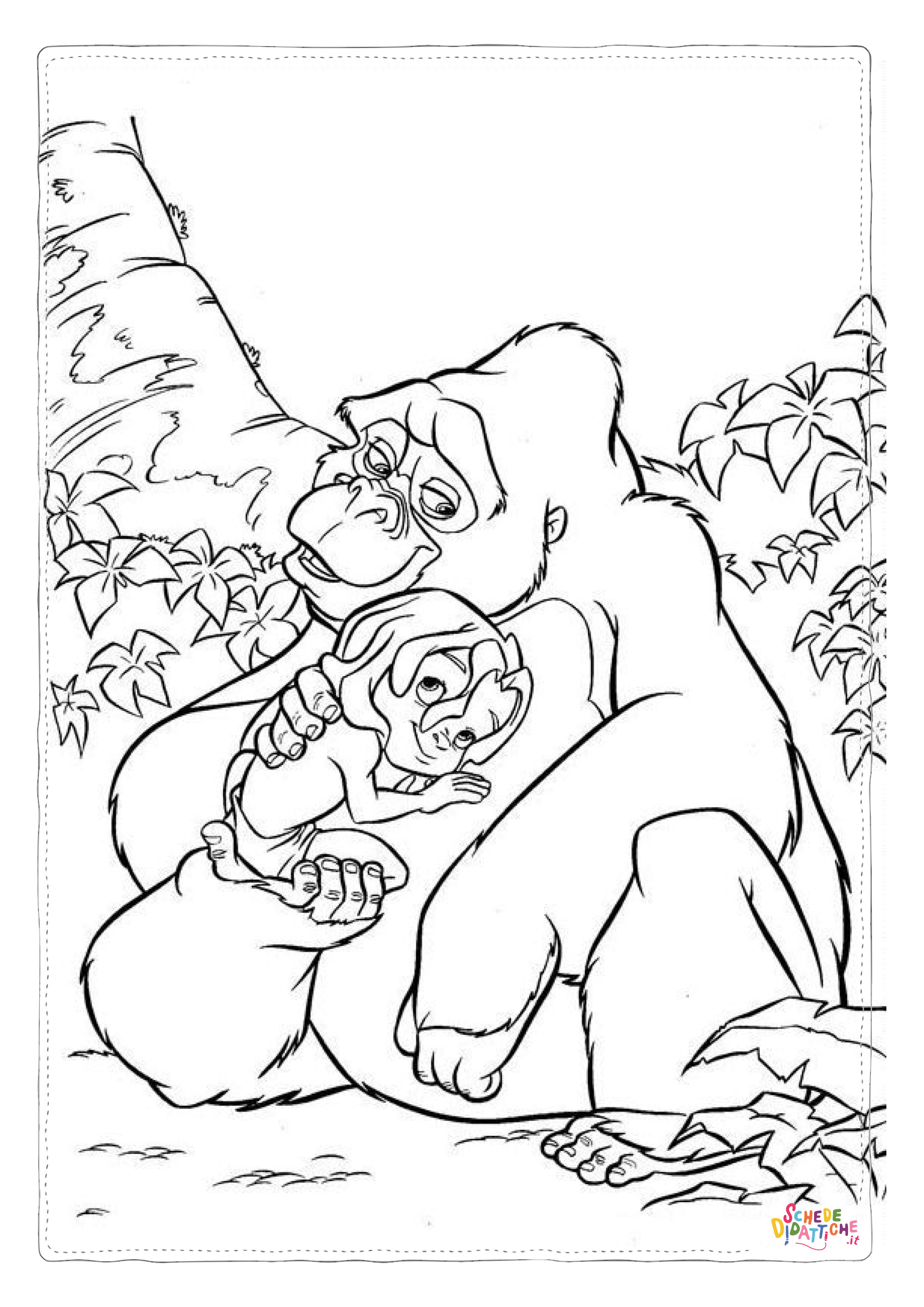 Disegno di Tarzan da stampare e colorare 16