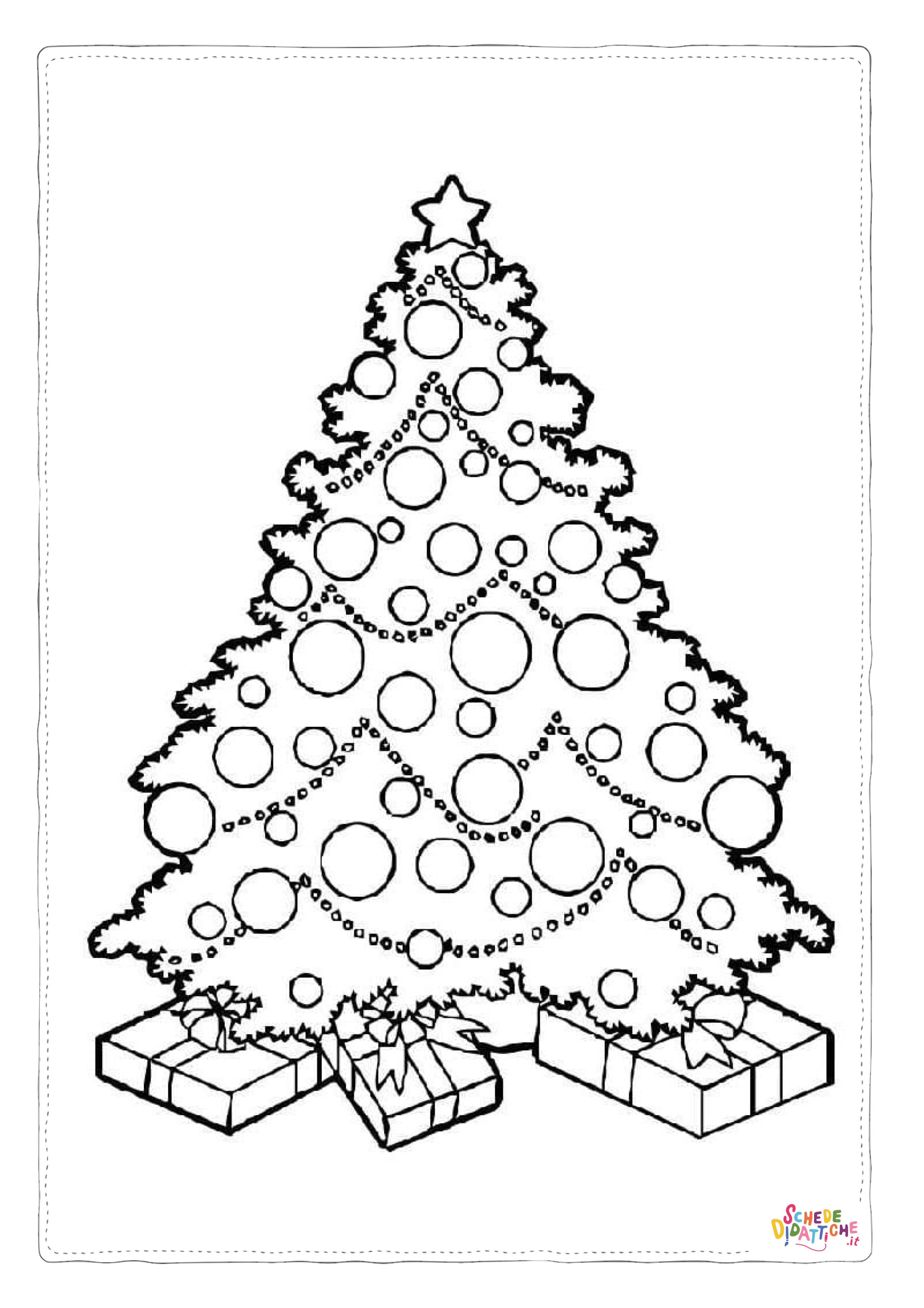 Disegno "Disegno di albero di Natale da stampare e colorare 133" Disegno di albero di Natale da stampare e colorare 133