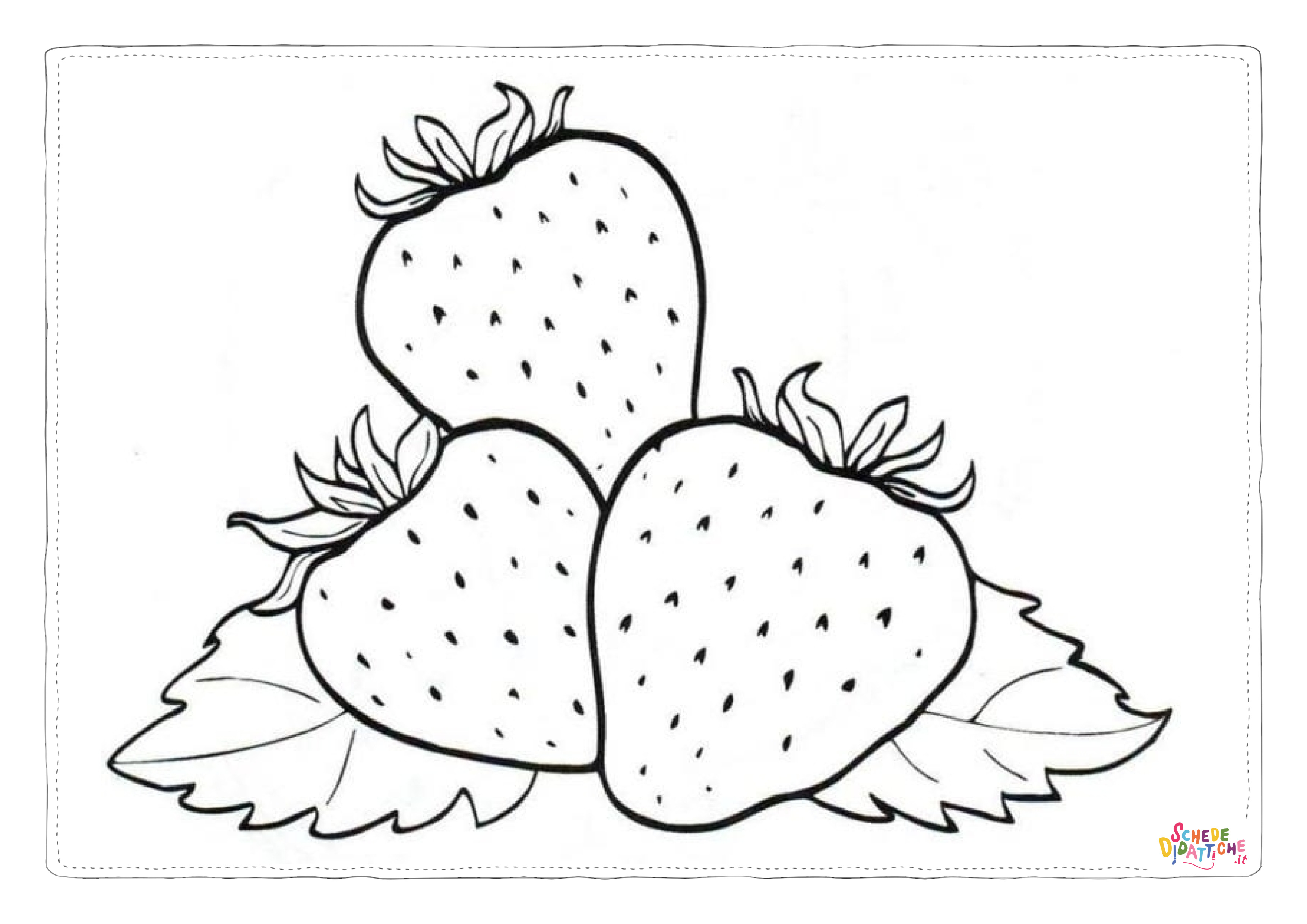 Disegno "Disegno di fragola da stampare e colorare 20" Disegno di fragola da stampare e colorare 20