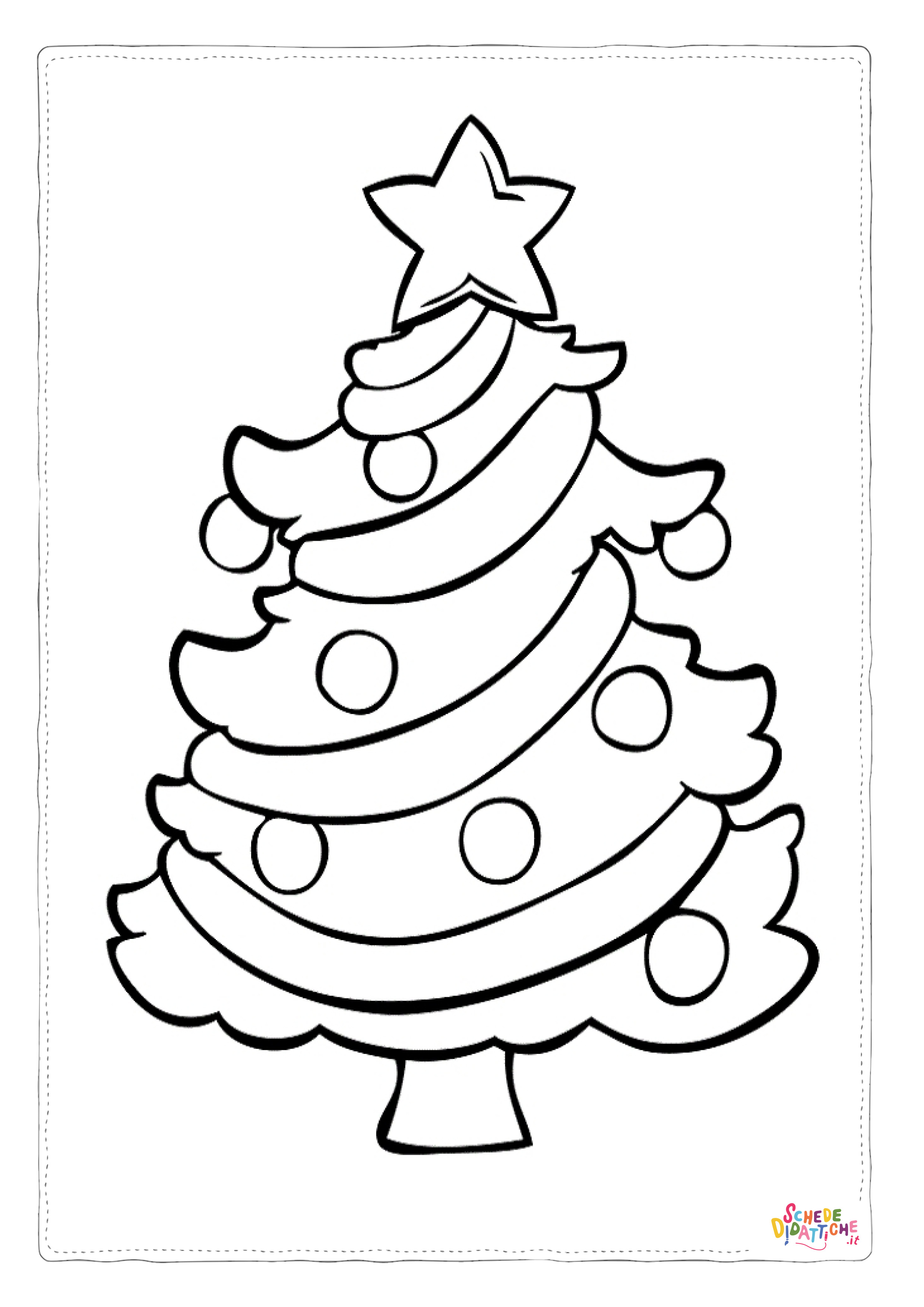 Disegno "Disegno di albero di Natale da stampare e colorare 64" Disegno di albero di Natale da stampare e colorare 64