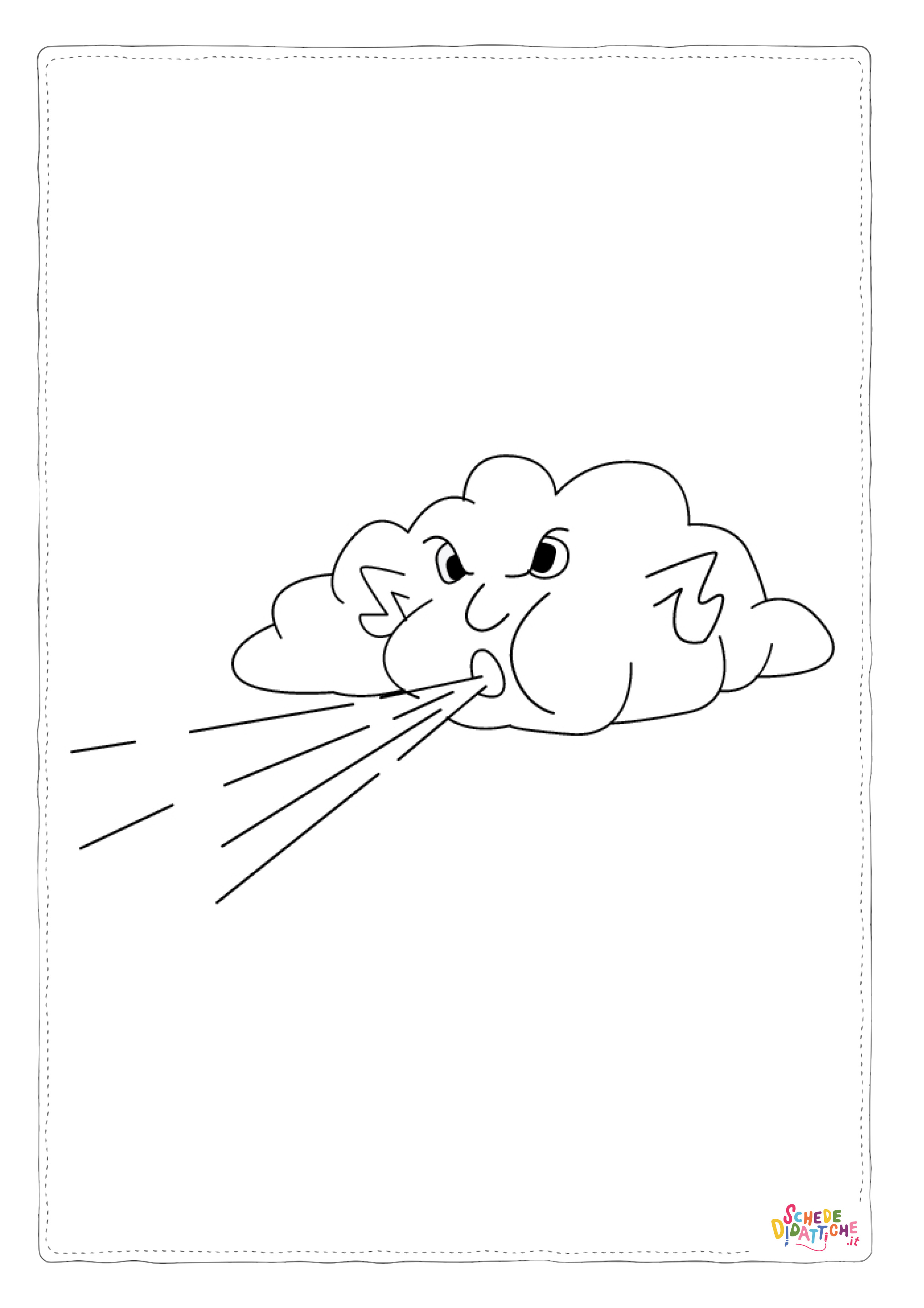 Disegno di nuvola da stampare e colorare 17