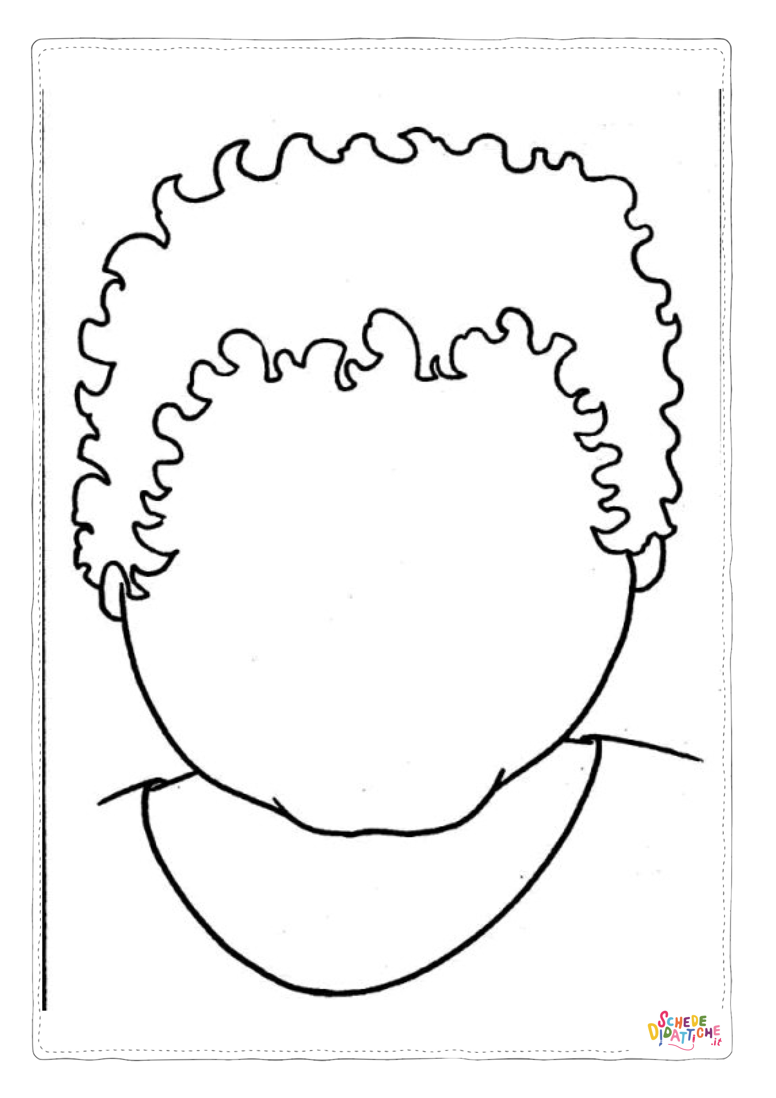 Disegno "Disegno di viso da completare da stampare e colorare 18" Disegno di viso da completare da stampare e colorare 18