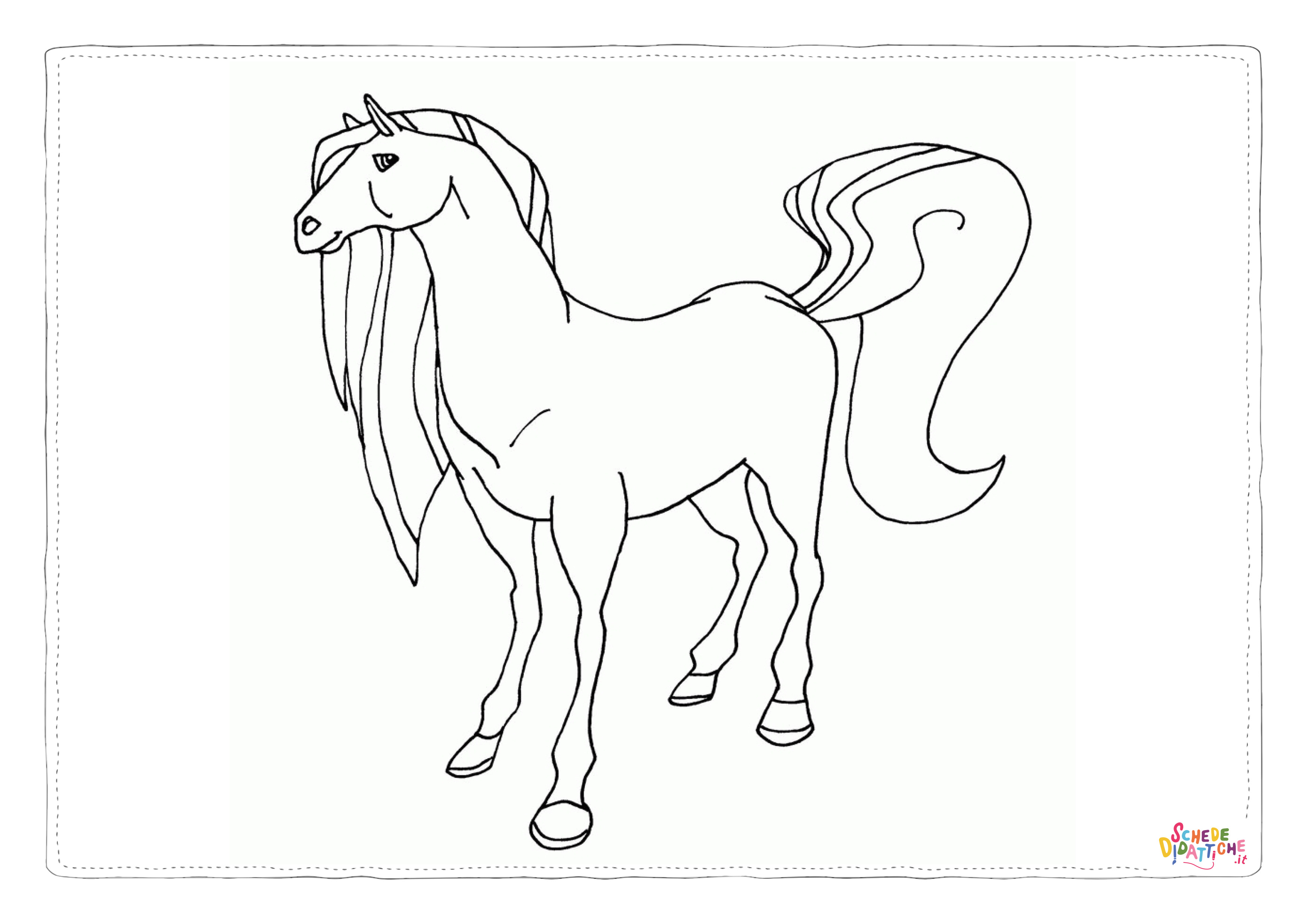 Disegno "Disegno di cavallo da stampare e colorare 103" Disegno di cavallo da stampare e colorare 103