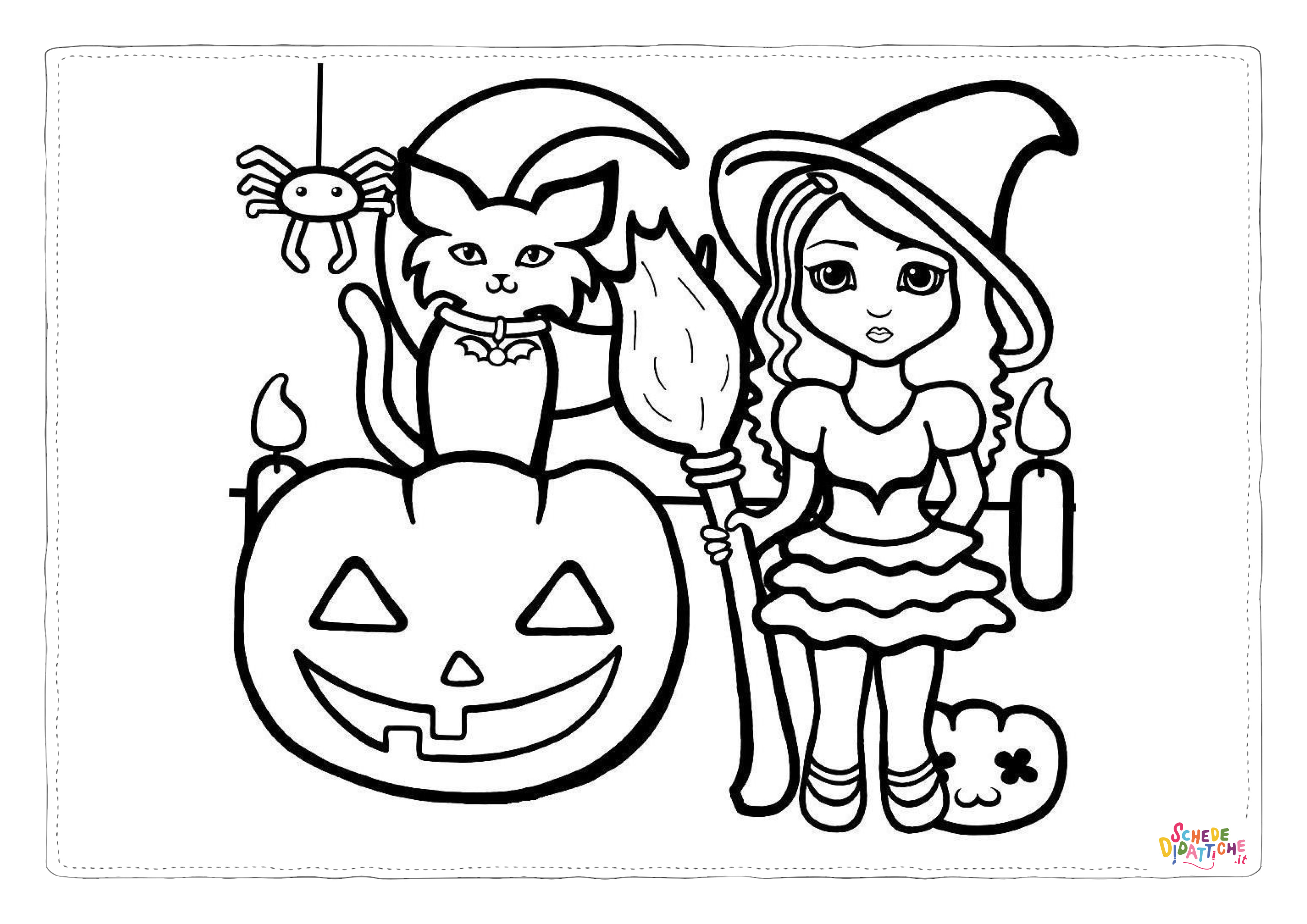 Disegno "Disegno di bambino ad Halloween da stampare e colorare 34" Disegno di bambino ad Halloween da stampare e colorare 34