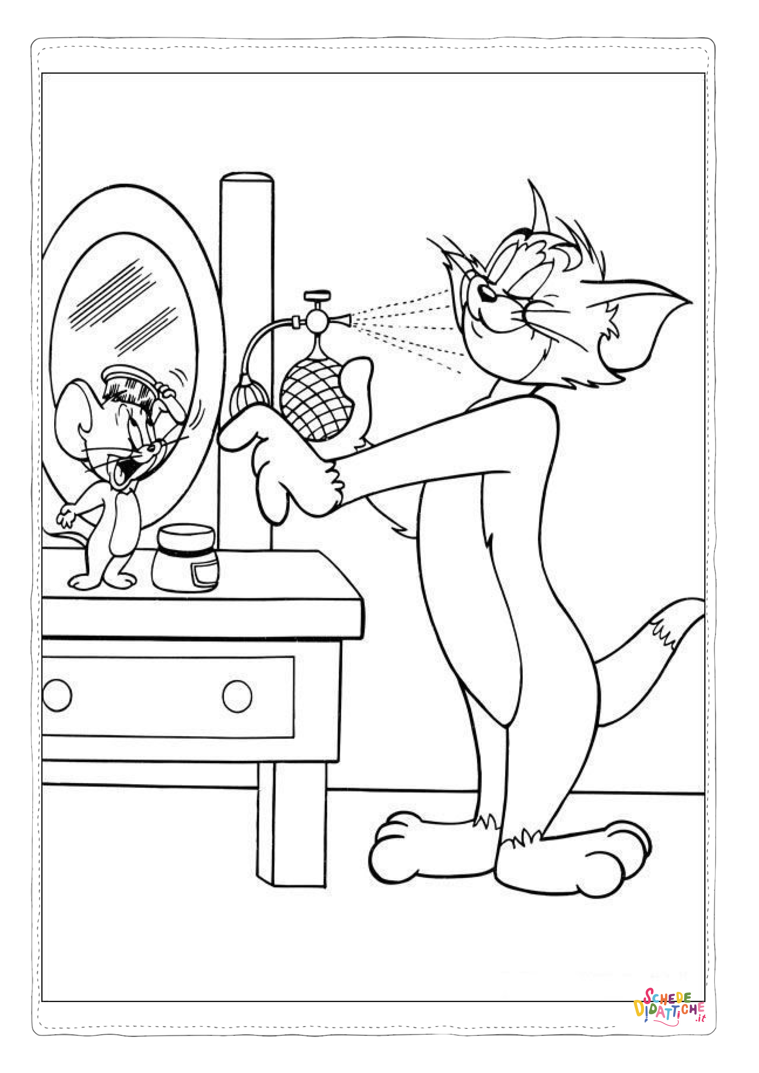 Disegno "Disegno di Tom e Jerry da stampare e colorare 80" Disegno di Tom e Jerry da stampare e colorare 80