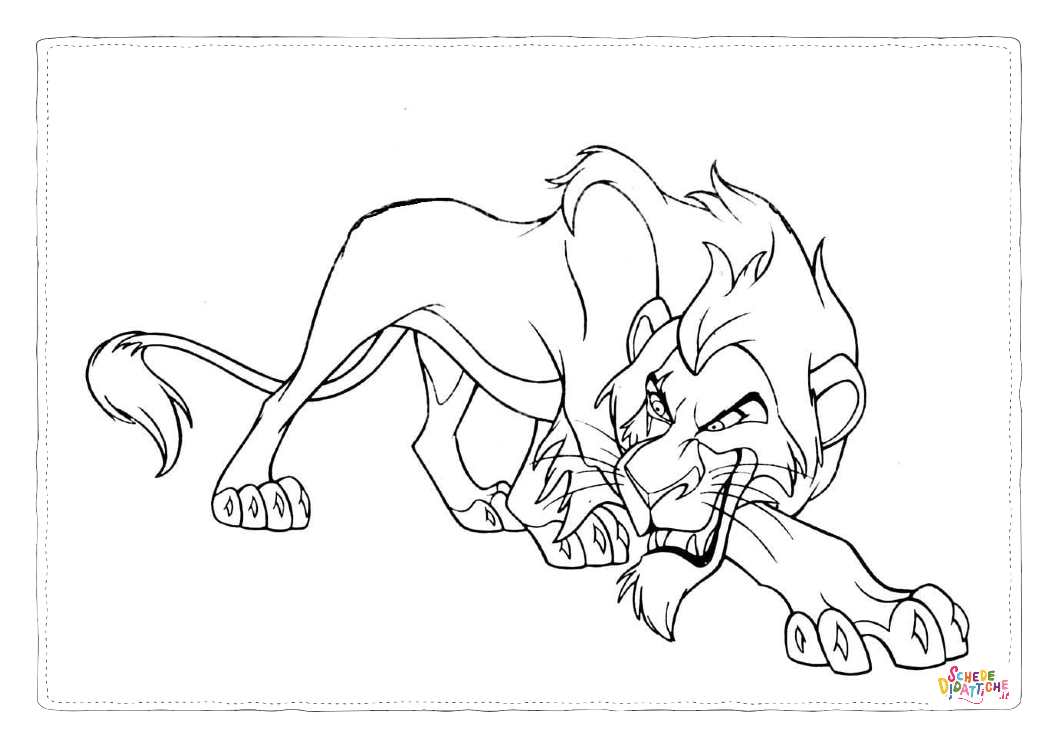 Disegno di Re Leone da stampare e colorare 177
