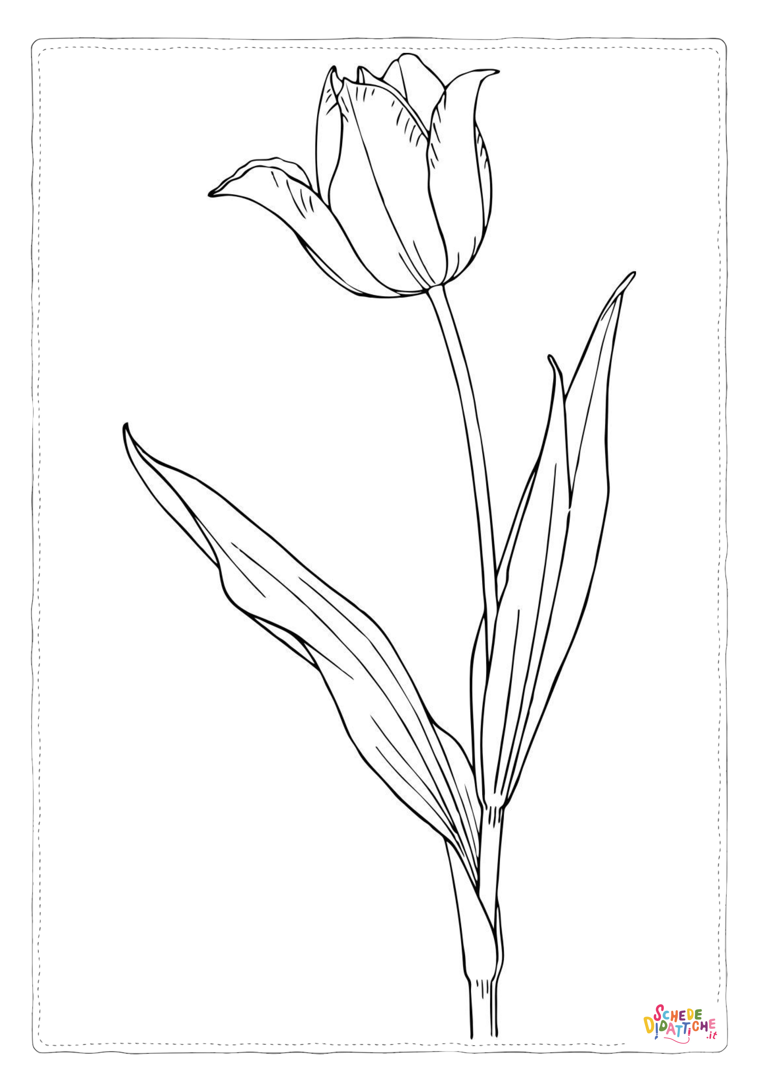 Disegno "Disegno di fiore da stampare e colorare 14" Disegno di fiore da stampare e colorare 14