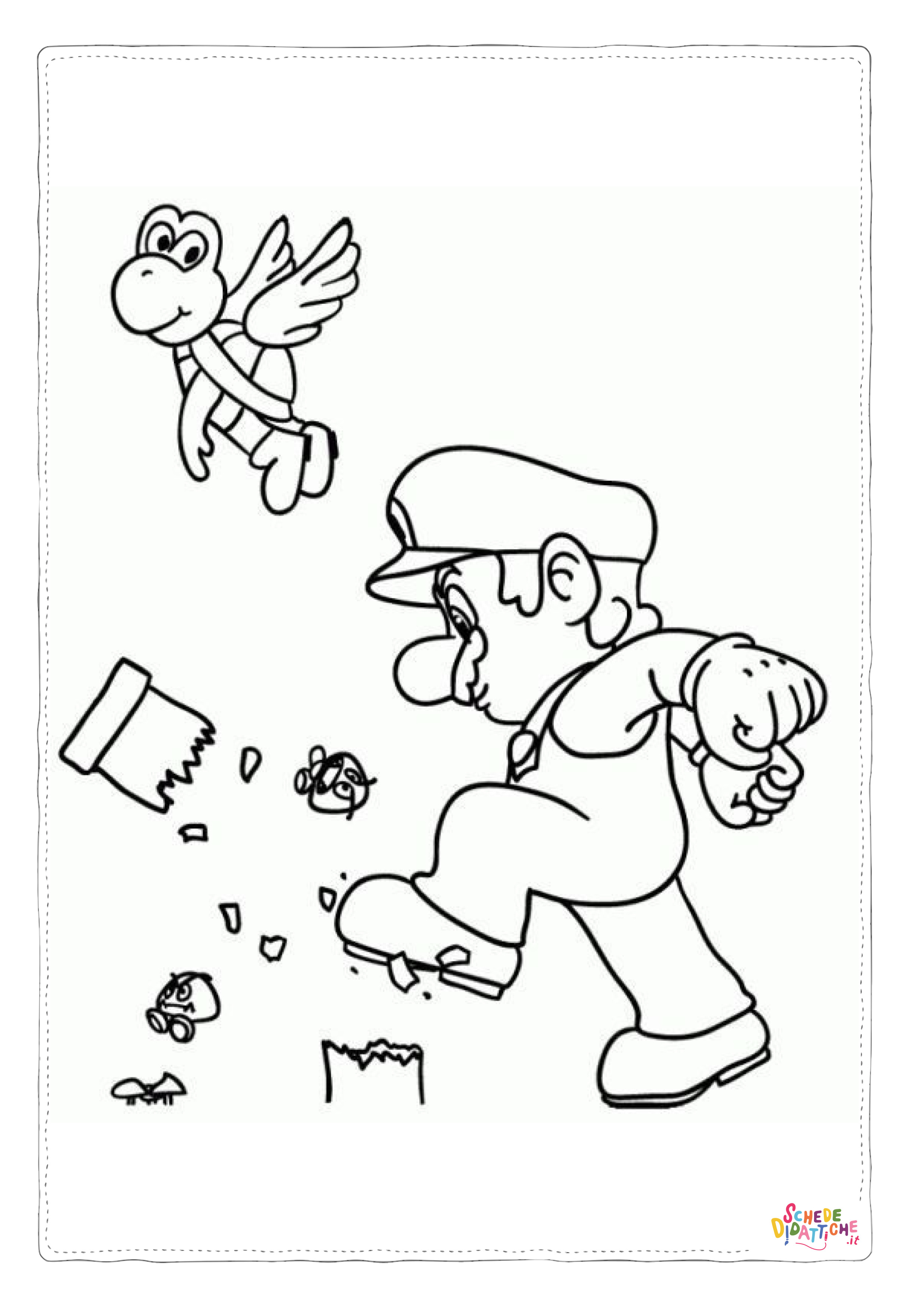 Disegno "Disegno di Super Mario da stampare e colorare 36" Disegno di Super Mario da stampare e colorare 36