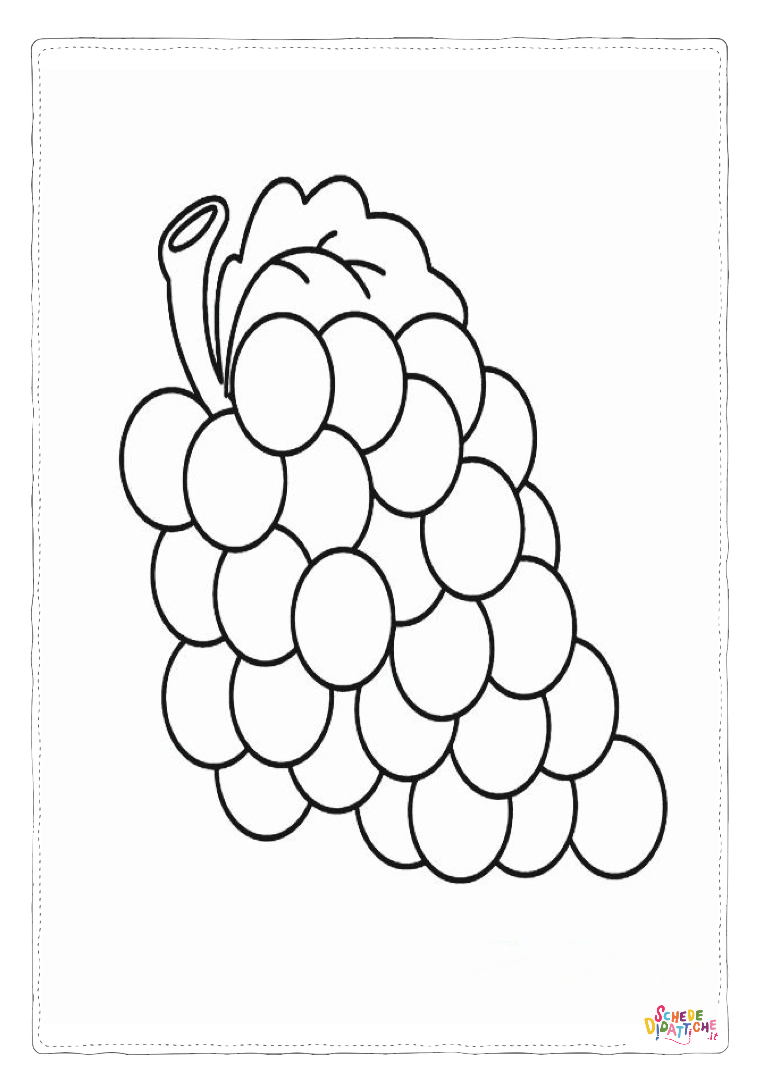 Disegno di uva da stampare e colorare 28