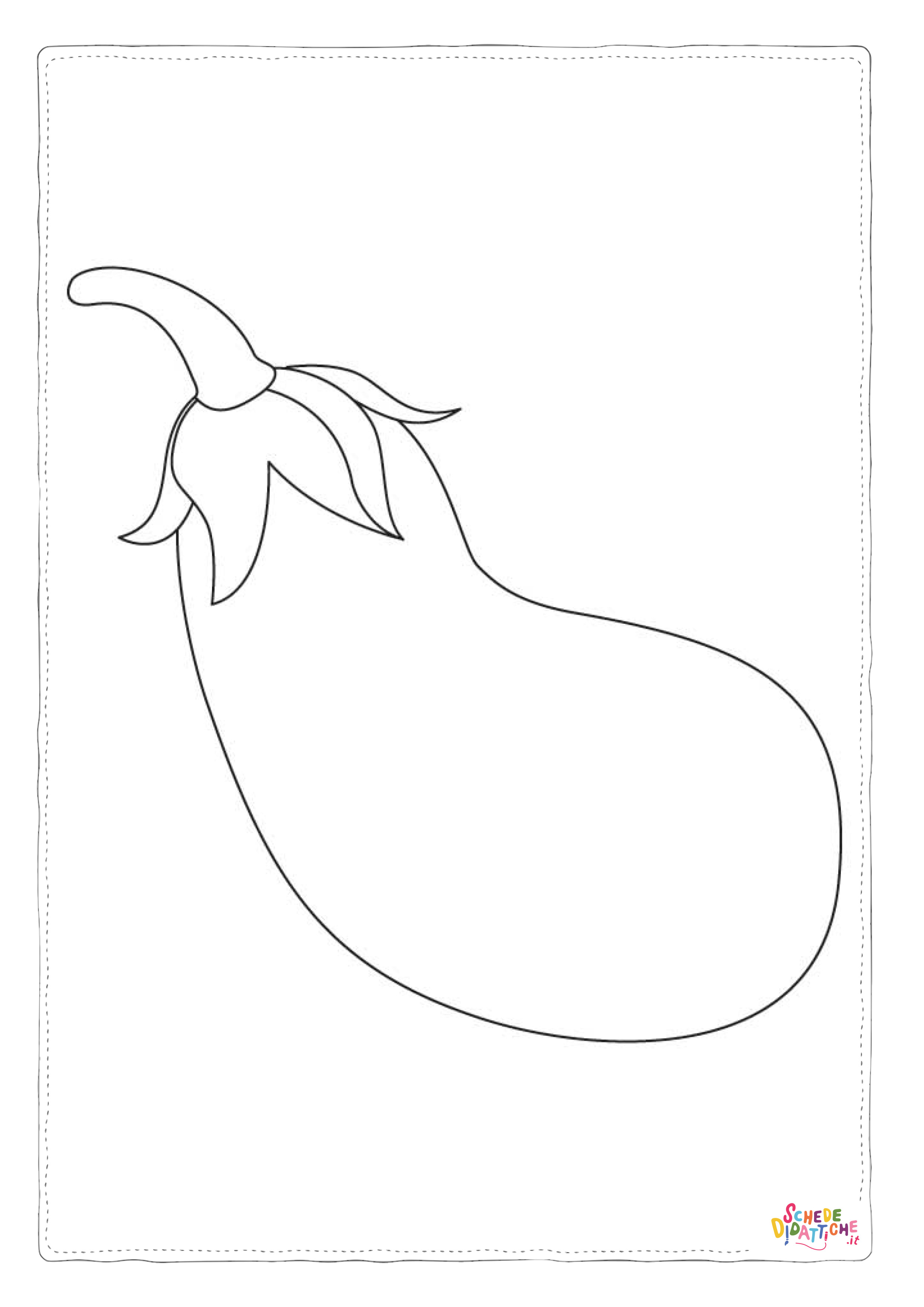 Disegno "Disegno di melanzana da stampare e colorare 4" Disegno di melanzana da stampare e colorare 4