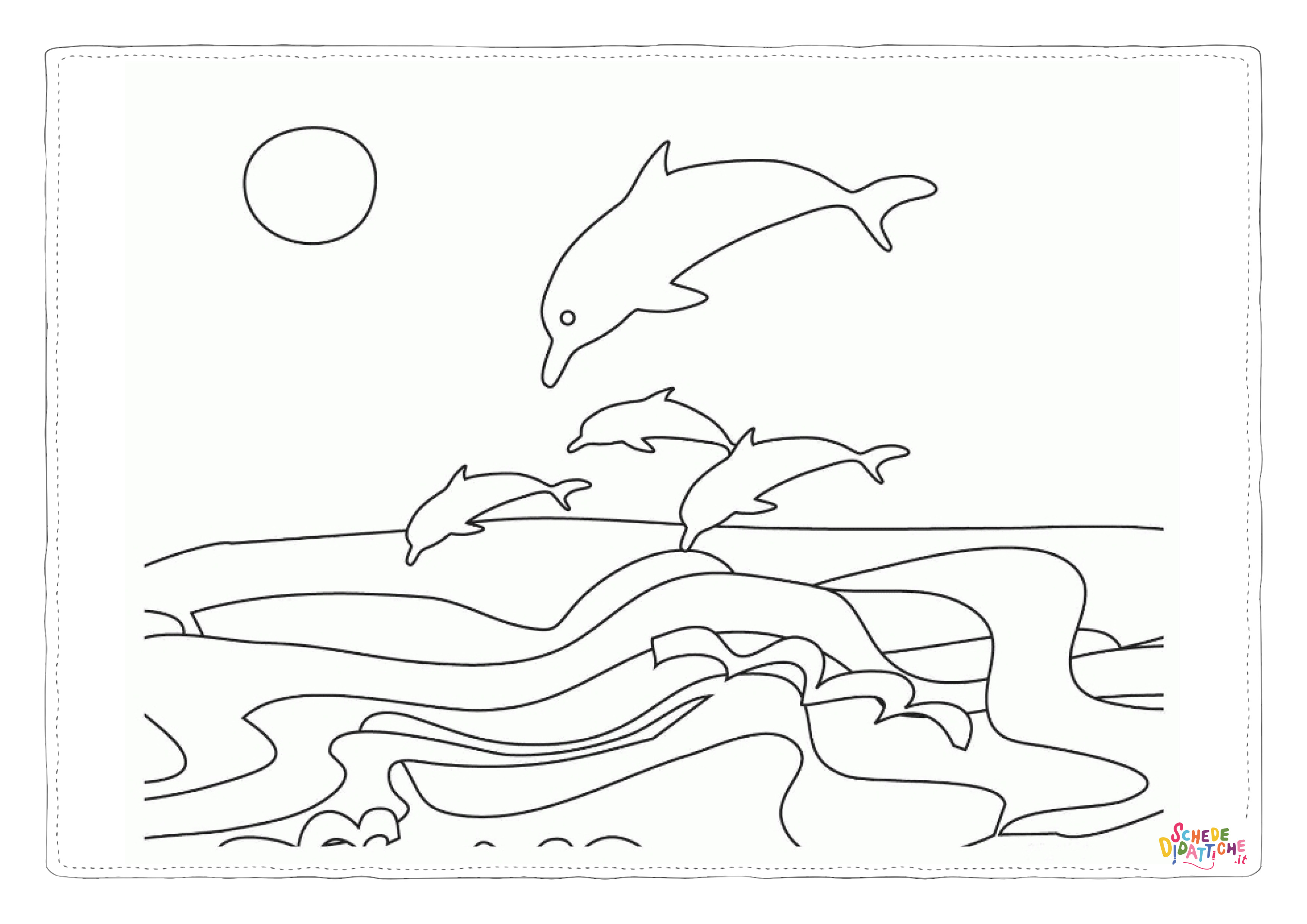 Disegno "Disegno di delfino da stampare e colorare 65" Disegno di delfino da stampare e colorare 65
