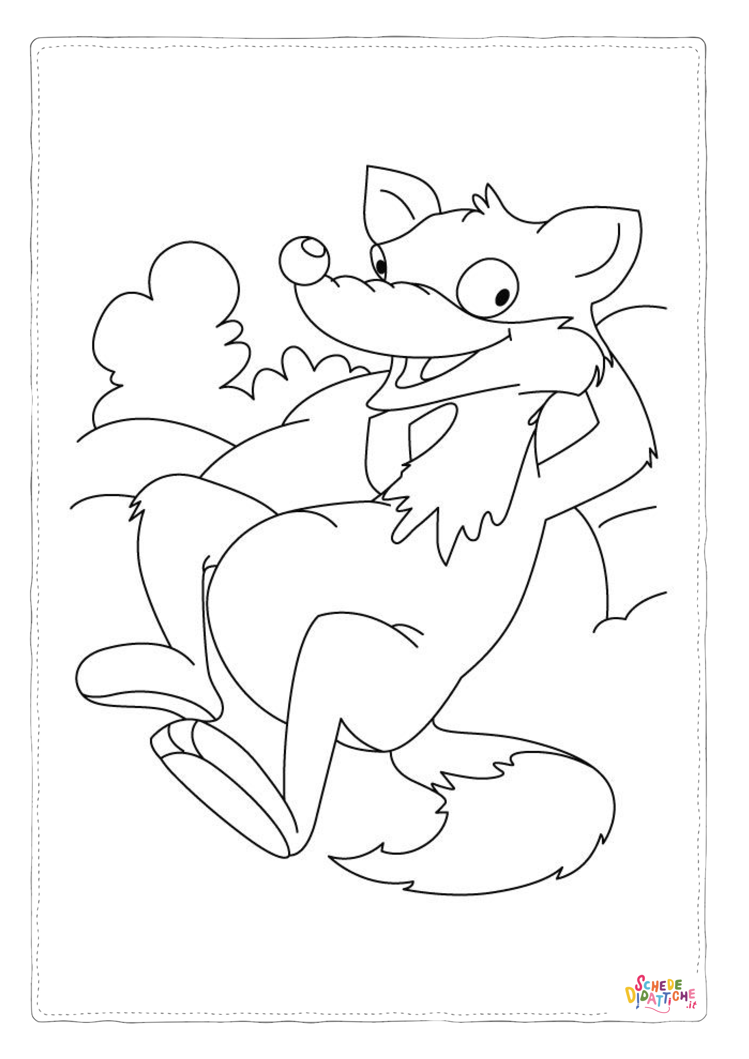 Disegno di lupo da stampare e colorare 47
