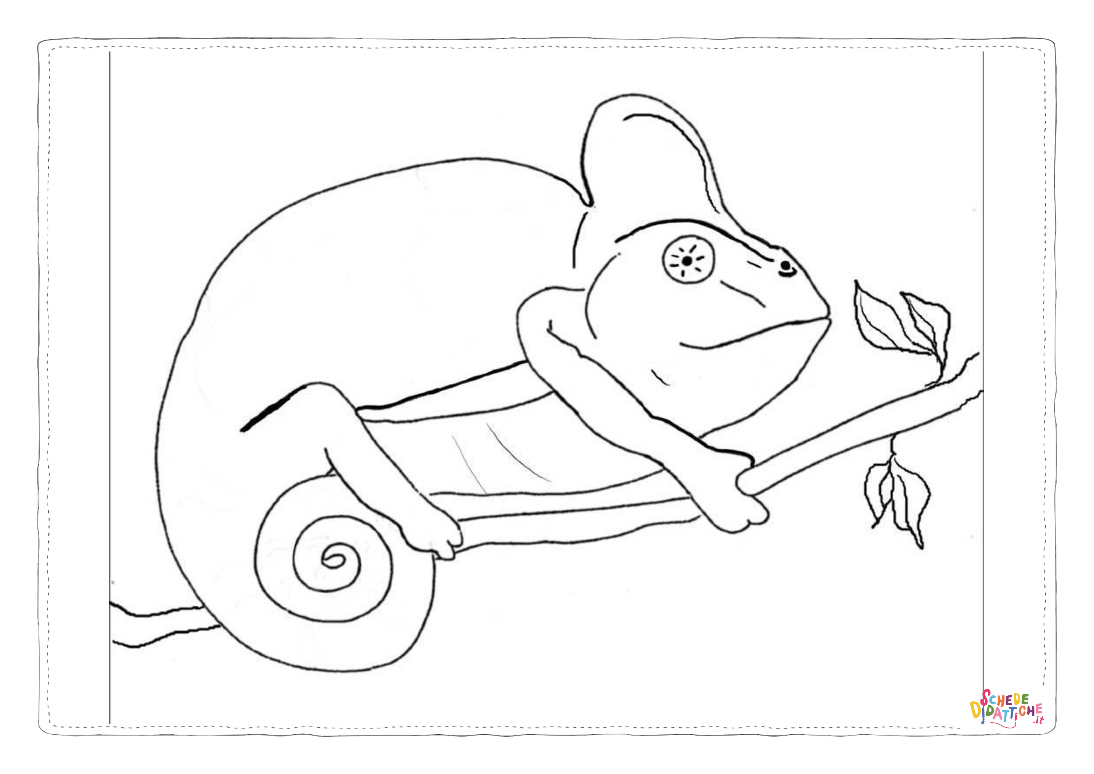Disegno "Disegno di camaleonte da stampare e colorare 18" Disegno di camaleonte da stampare e colorare 18