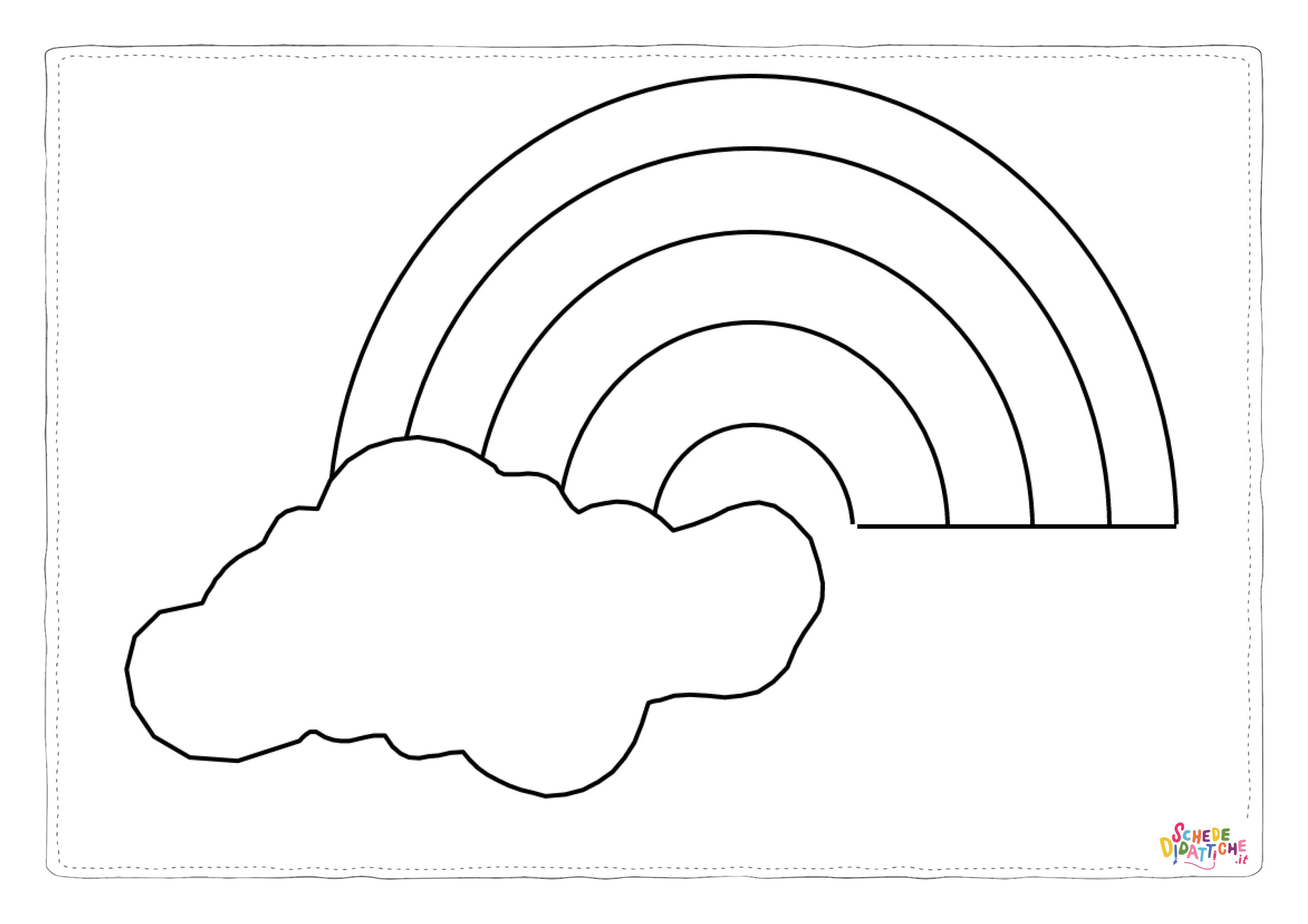 Disegno "Disegno di arcobaleno da stampare e colorare 7" Disegno di arcobaleno da stampare e colorare 7
