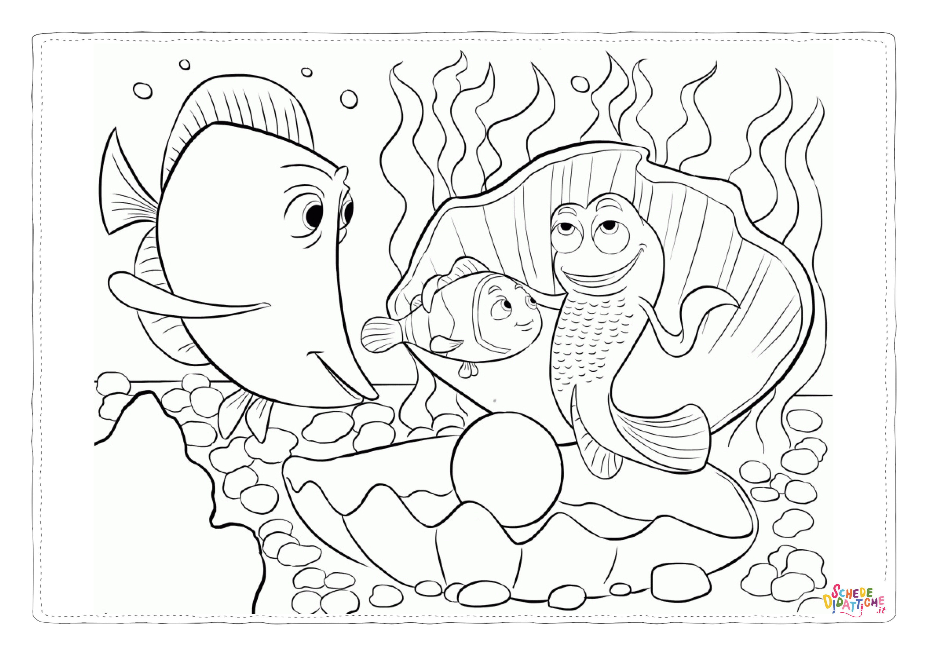Disegno "Disegno di Alla ricerca di Nemo da stampare e colorare 33" Disegno di Alla ricerca di Nemo da stampare e colorare 33