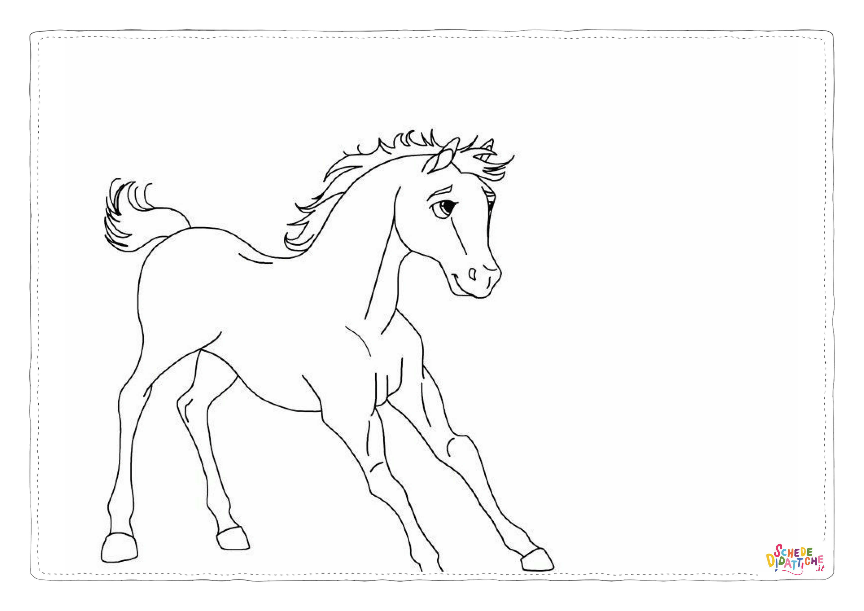 Disegno "Disegno di cavallo da stampare e colorare 249" Disegno di cavallo da stampare e colorare 249