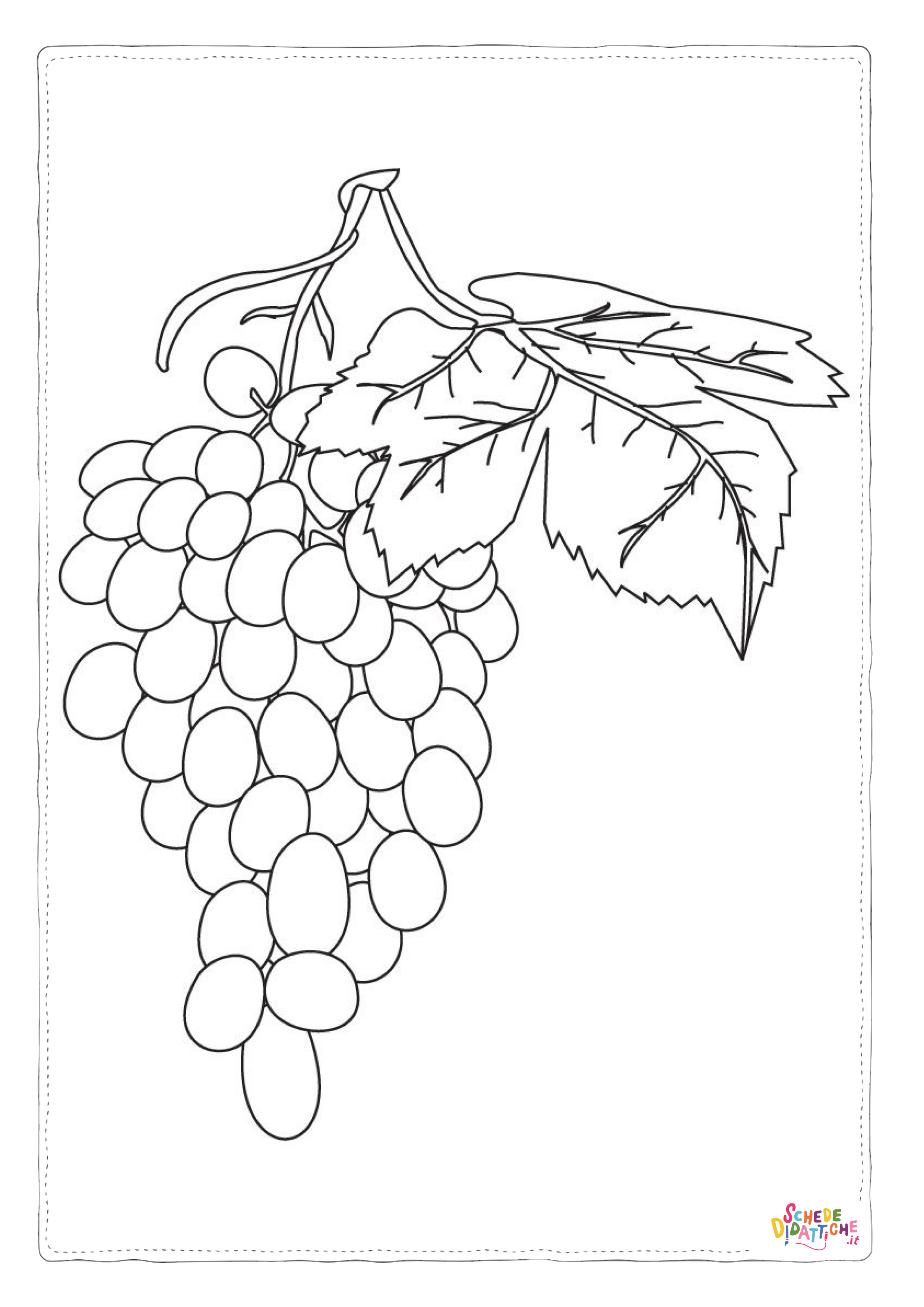 Disegno "Disegno di uva da stampare e colorare 22" Disegno di uva da stampare e colorare 22