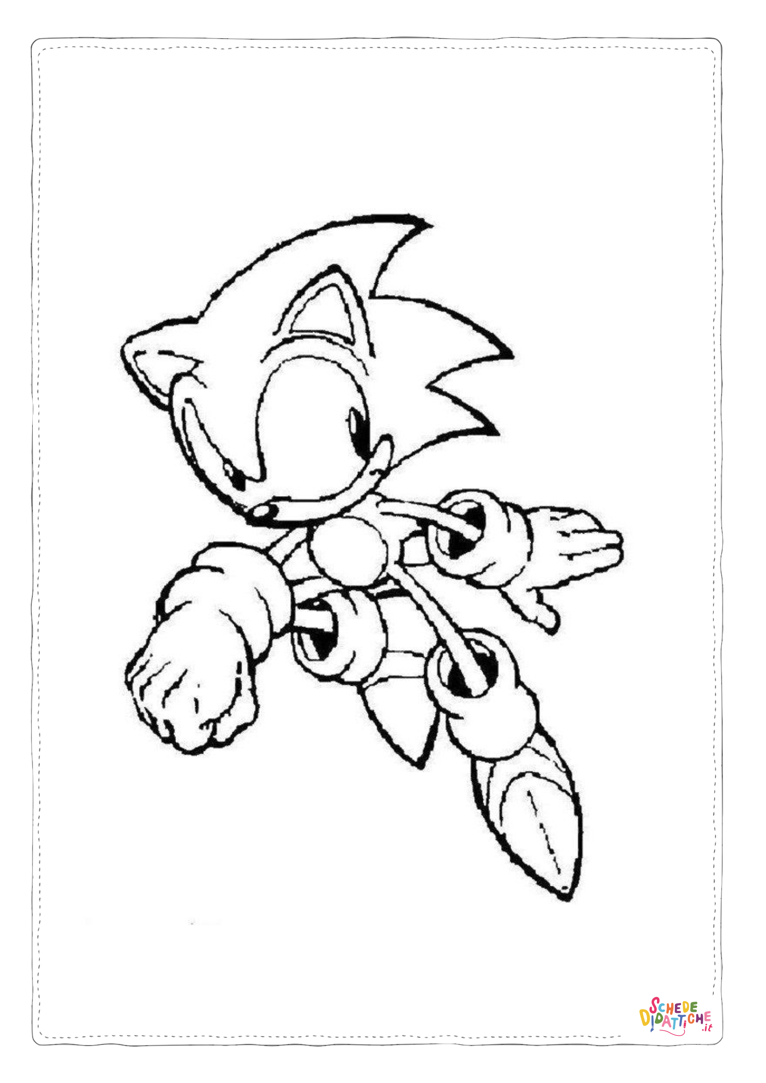 Disegno di Sonic da stampare e colorare 17