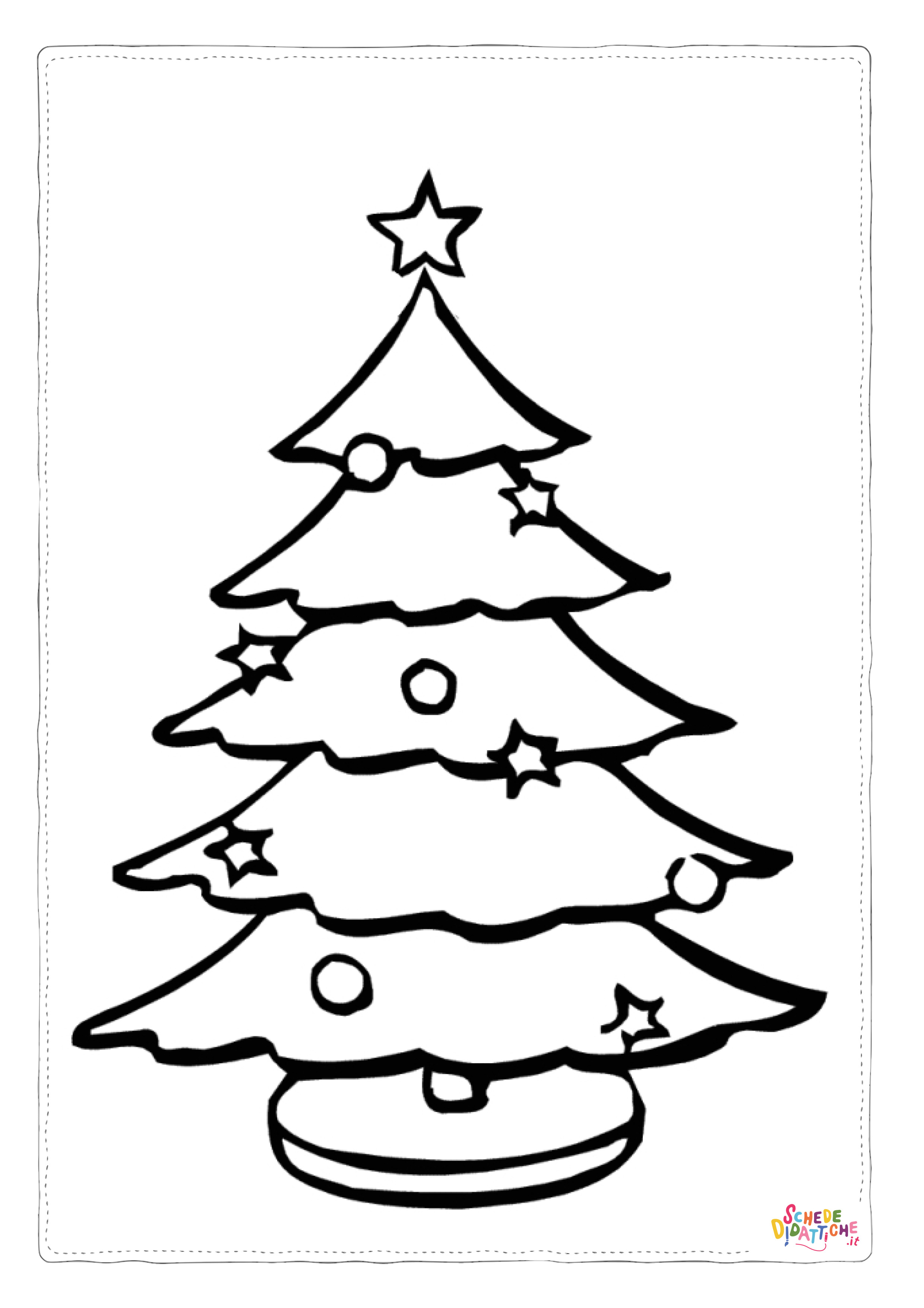 Disegno "Disegno di albero di Natale da stampare e colorare 109" Disegno di albero di Natale da stampare e colorare 109