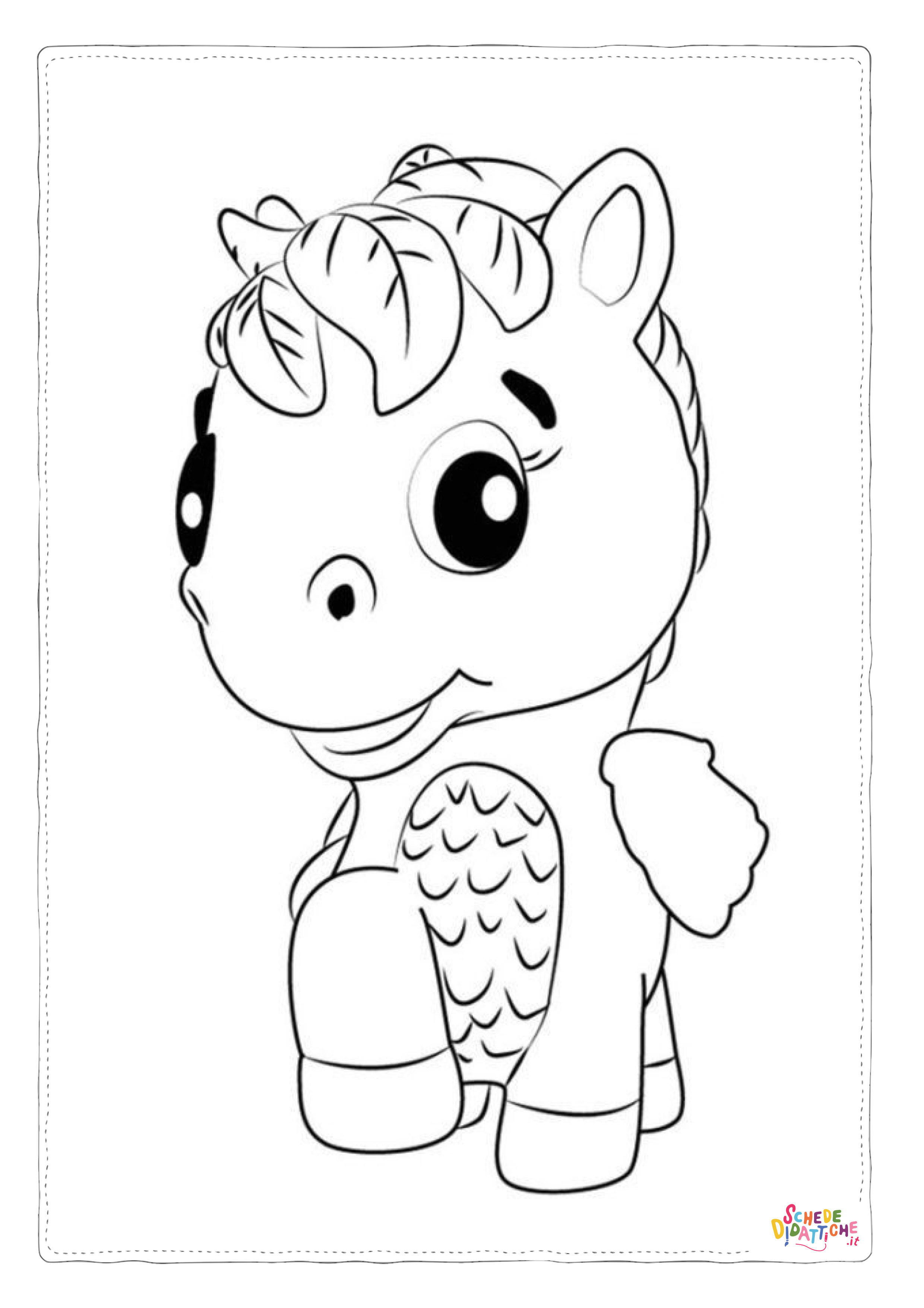 Disegno "Disegno di cavallo alato da stampare e colorare 3" Disegno di cavallo alato da stampare e colorare 3