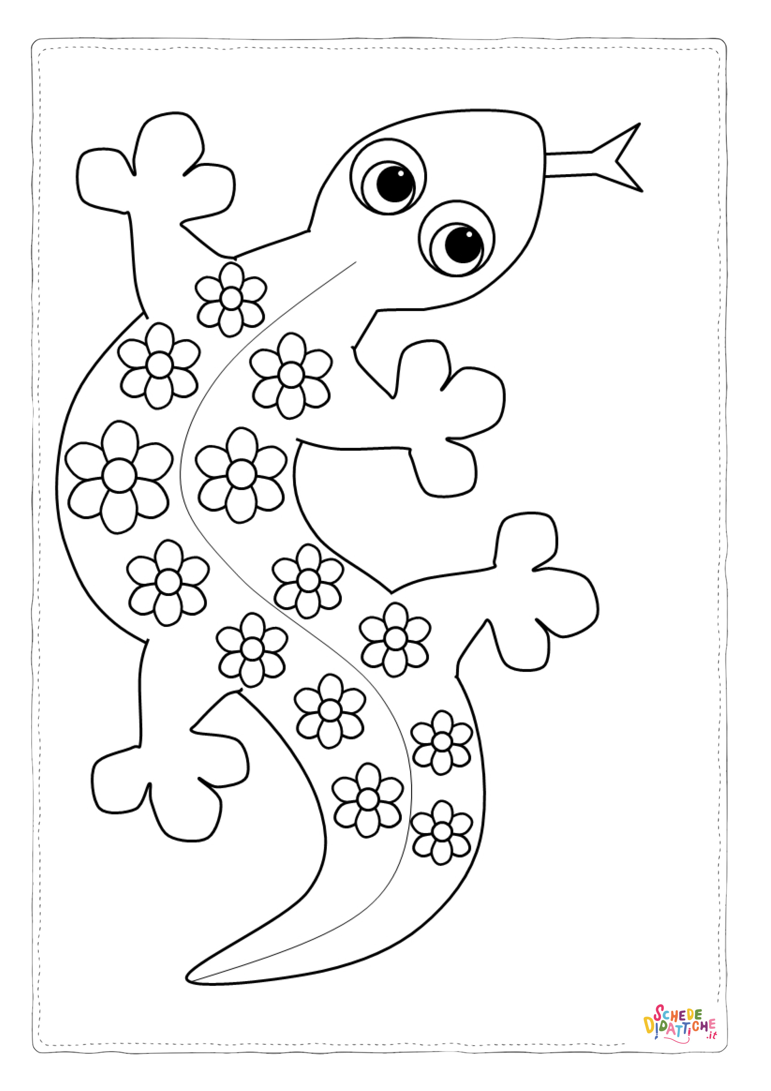 Disegno "Disegno di lucertola da stampare e colorare 11" Disegno di lucertola da stampare e colorare 11