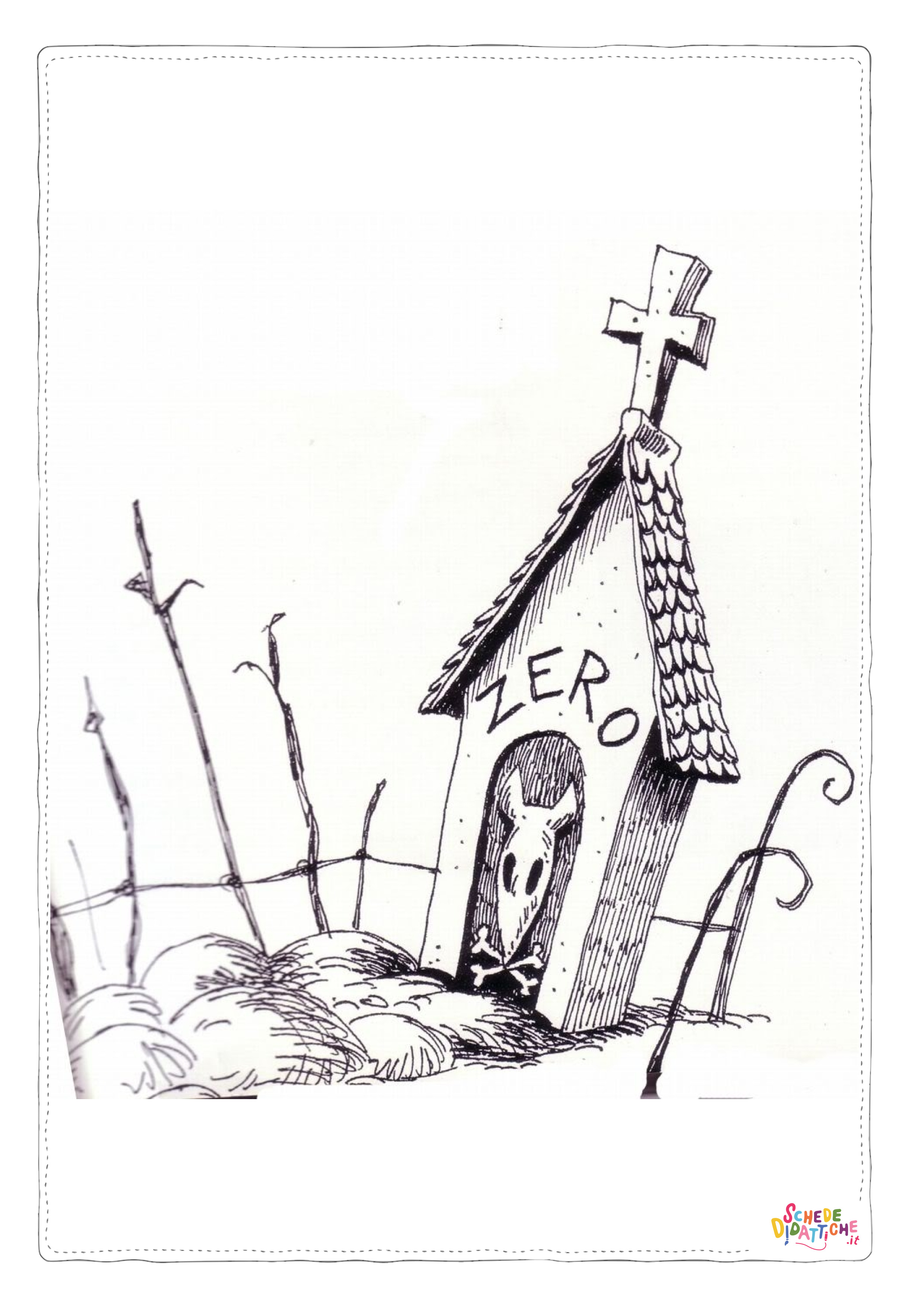 Disegno "Disegno di lapide da stampare e colorare" Disegno di lapide da stampare e colorare