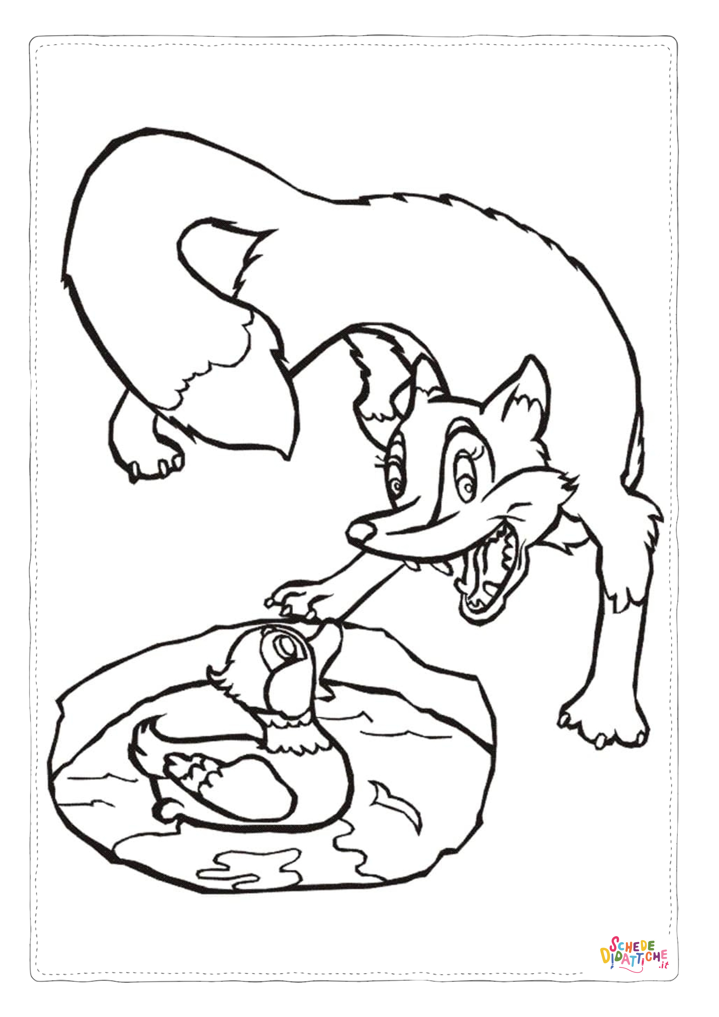 Disegno "Disegno di volpe da stampare e colorare 46" Disegno di volpe da stampare e colorare 46