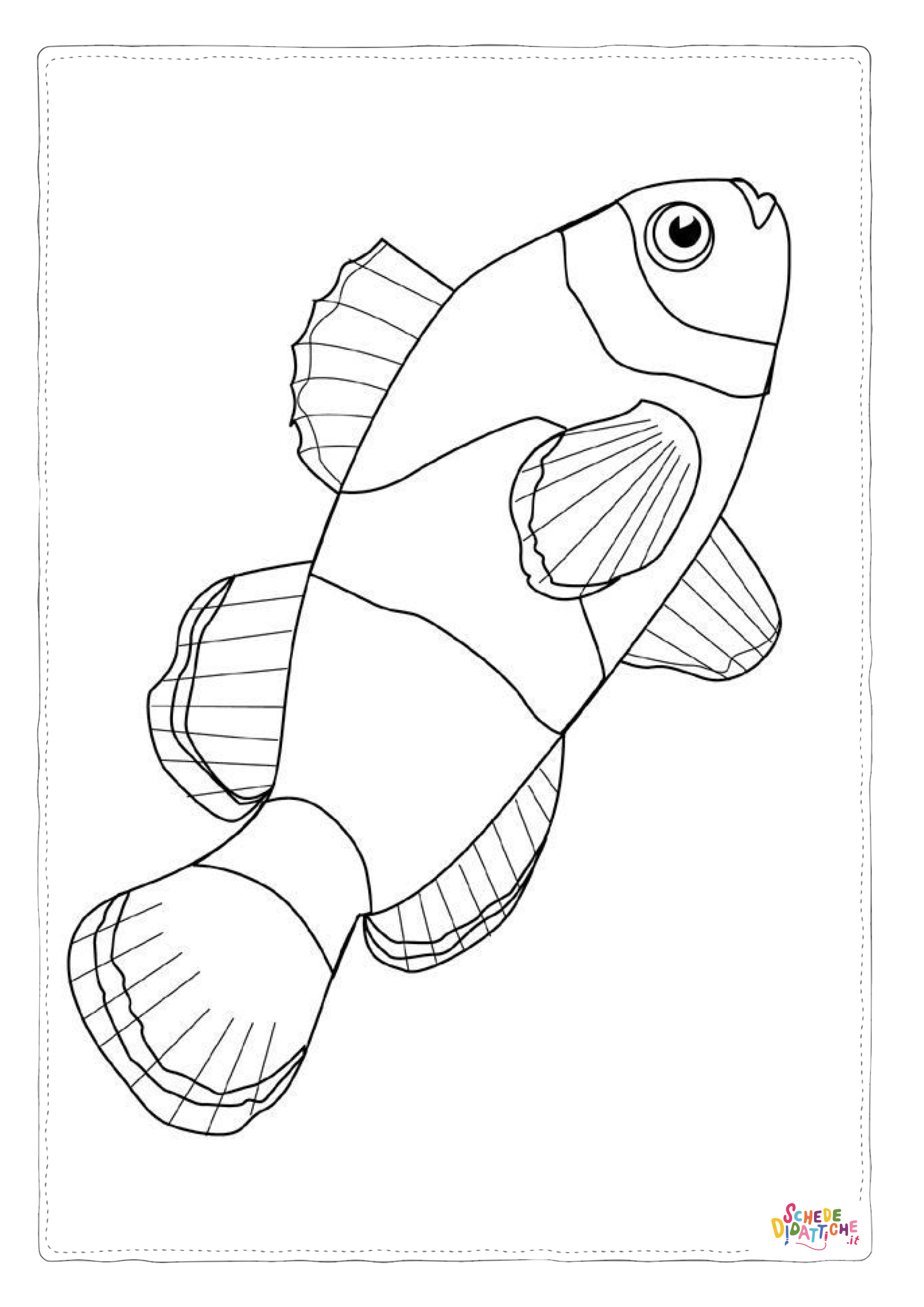 Disegno "Disegno di pesce da stampare e colorare 267" Disegno di pesce da stampare e colorare 267