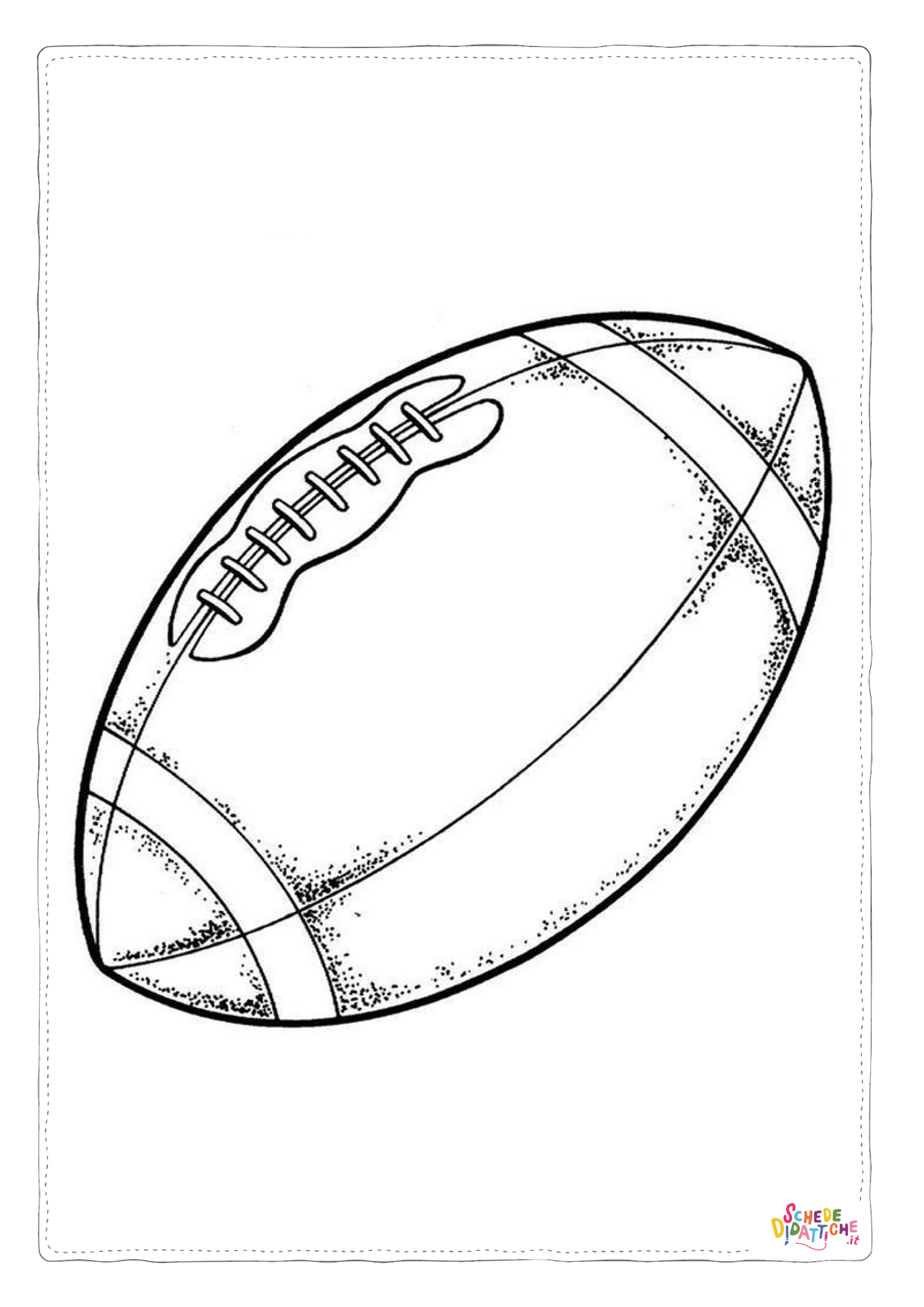 Disegno di football americano da stampare e colorare 16