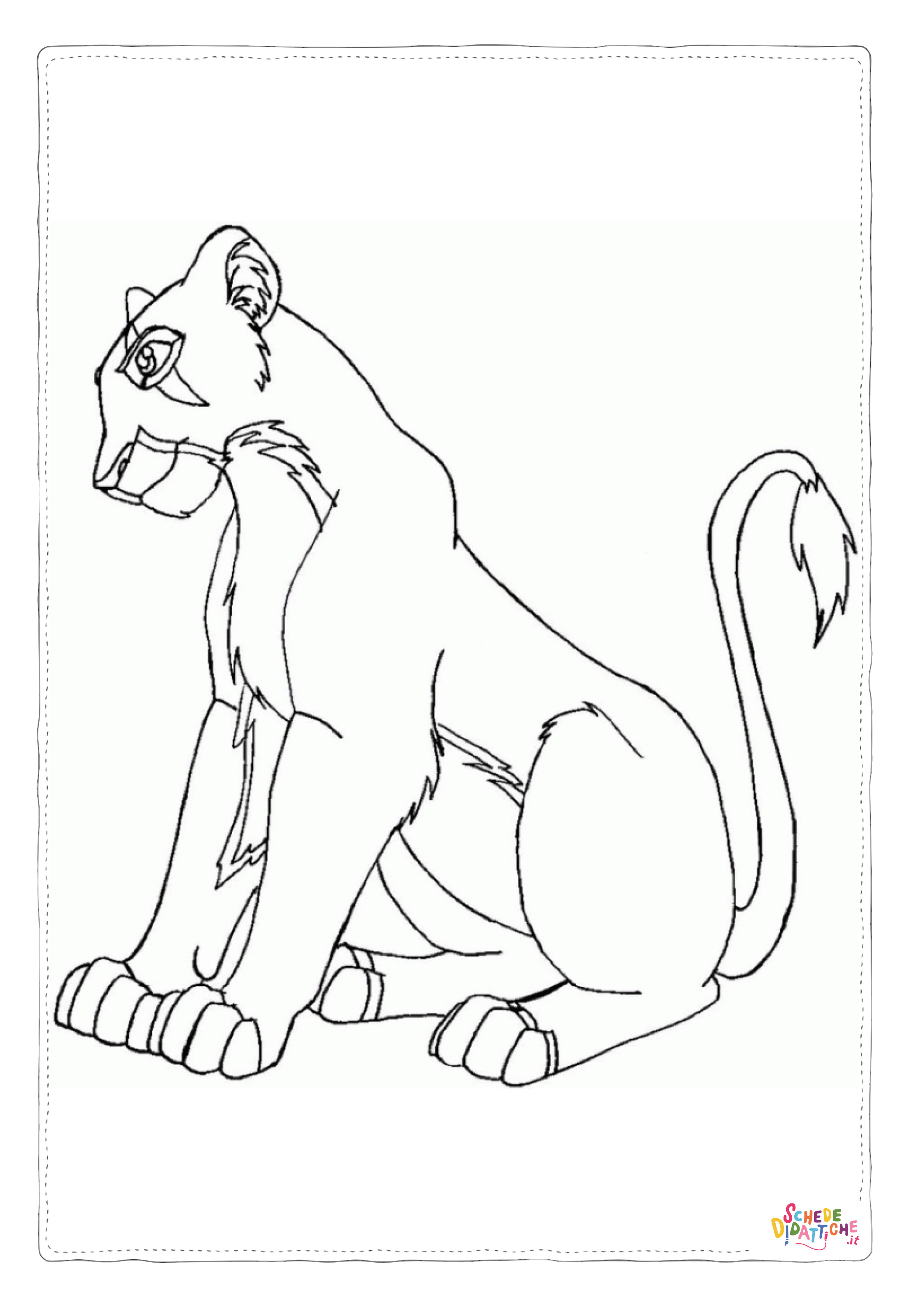 Disegno "Disegno di Re Leone da stampare e colorare 25" Disegno di Re Leone da stampare e colorare 25