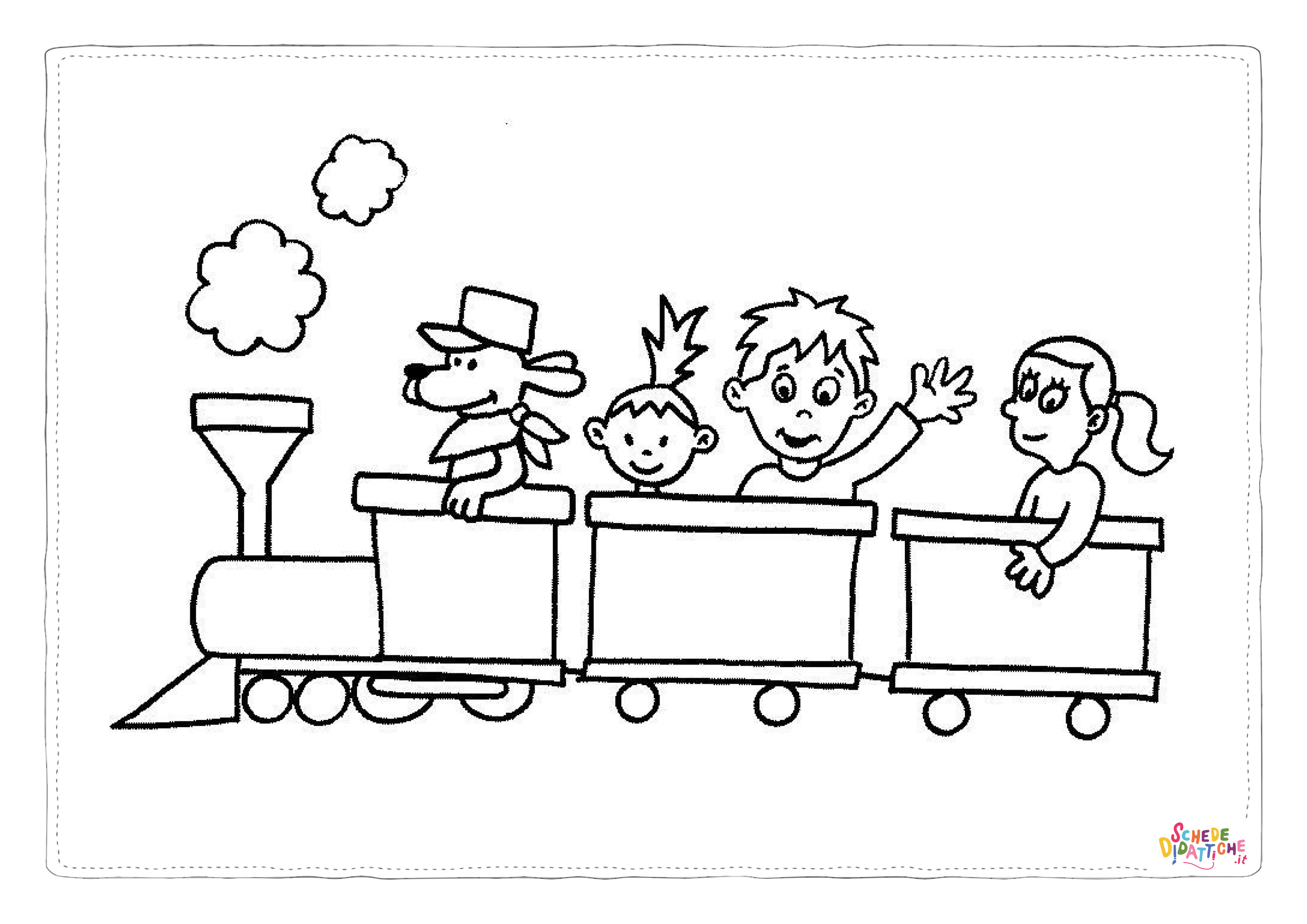 Disegno di treno da stampare e colorare 27