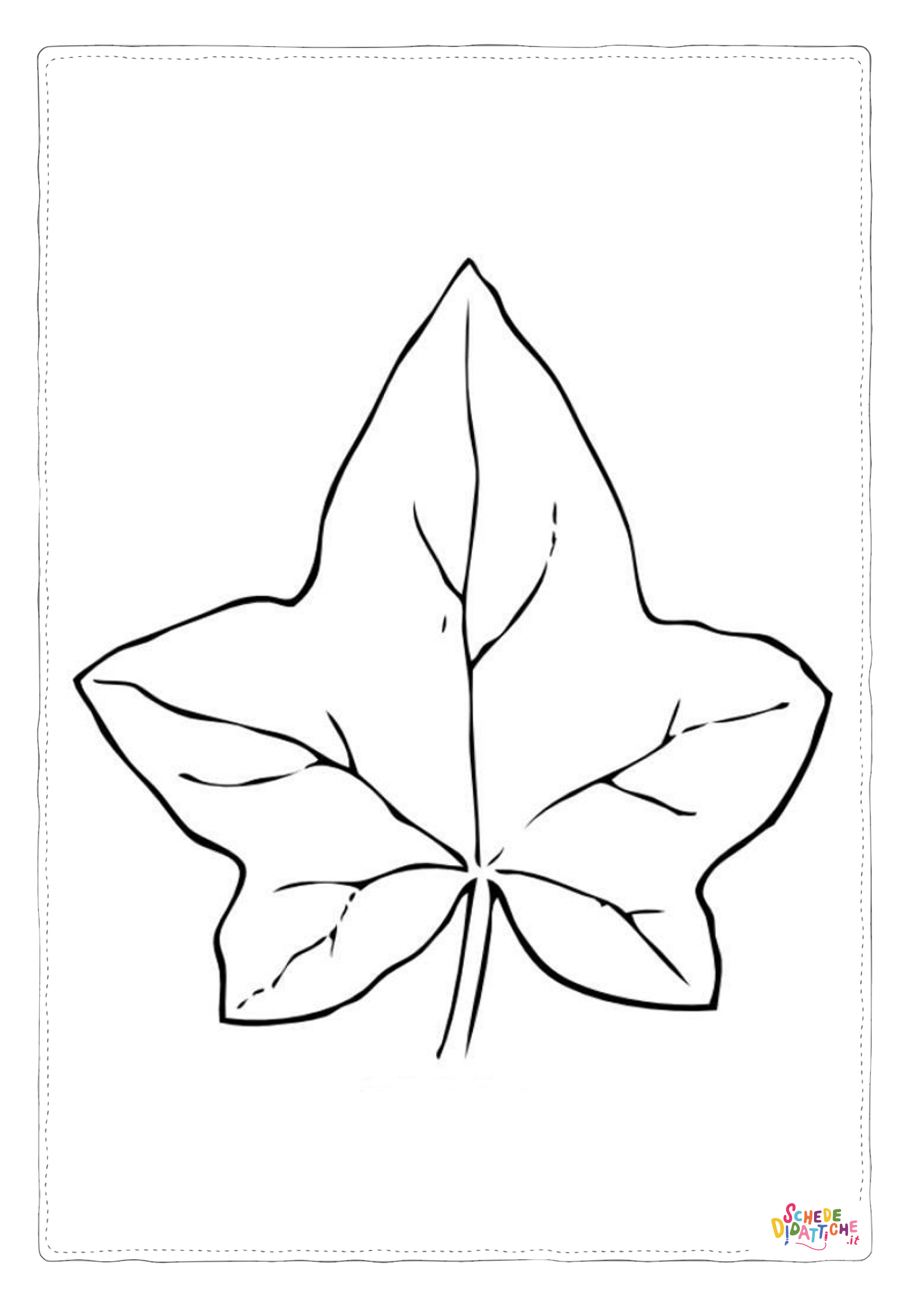 Disegno "Disegno di foglia da stampare e colorare 22" Disegno di foglia da stampare e colorare 22