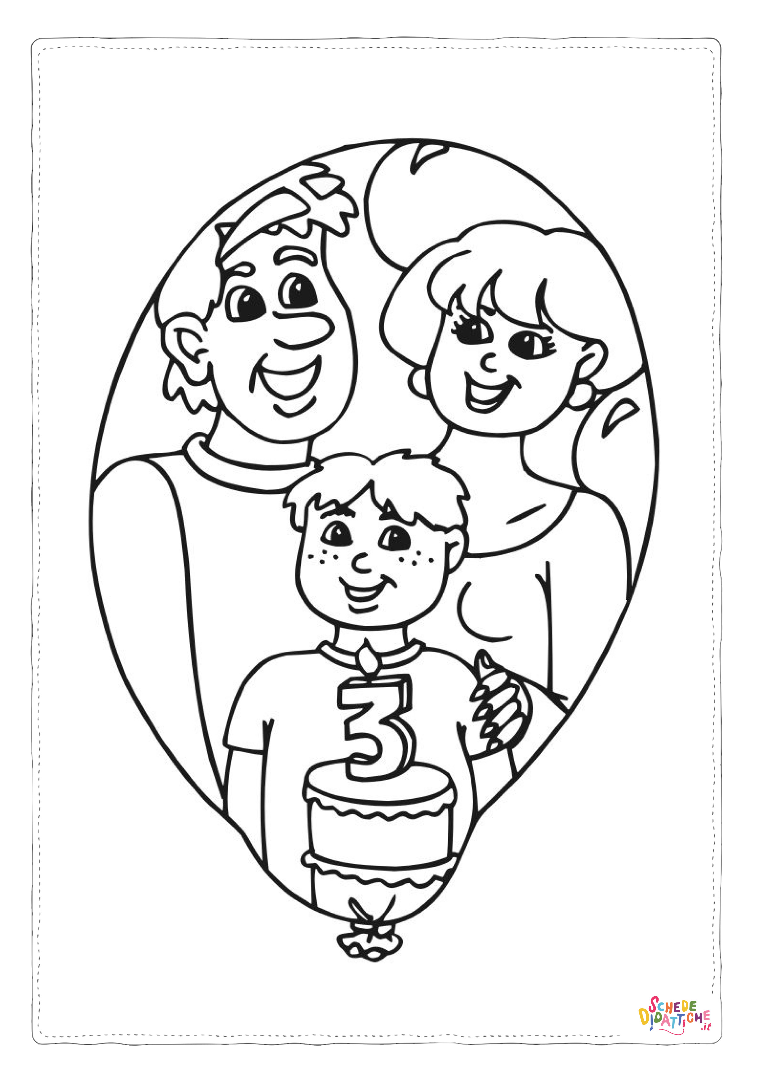 Disegno "Disegno di membro della famiglia da stampare e colorare 7" Disegno di membro della famiglia da stampare e colorare 7
