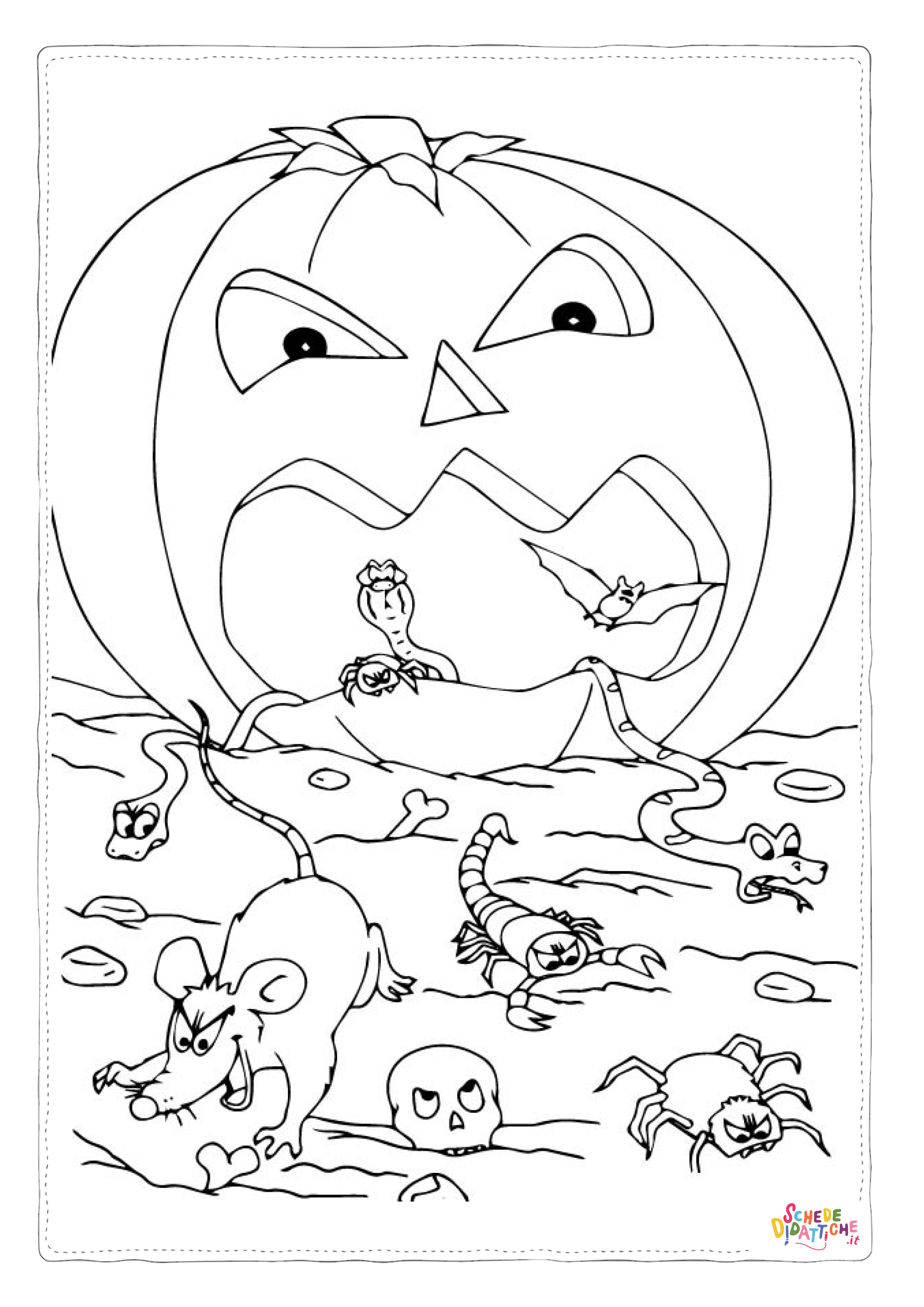 Disegno "Disegno di zucca di Halloween da stampare e colorare 139" Disegno di zucca di Halloween da stampare e colorare 139