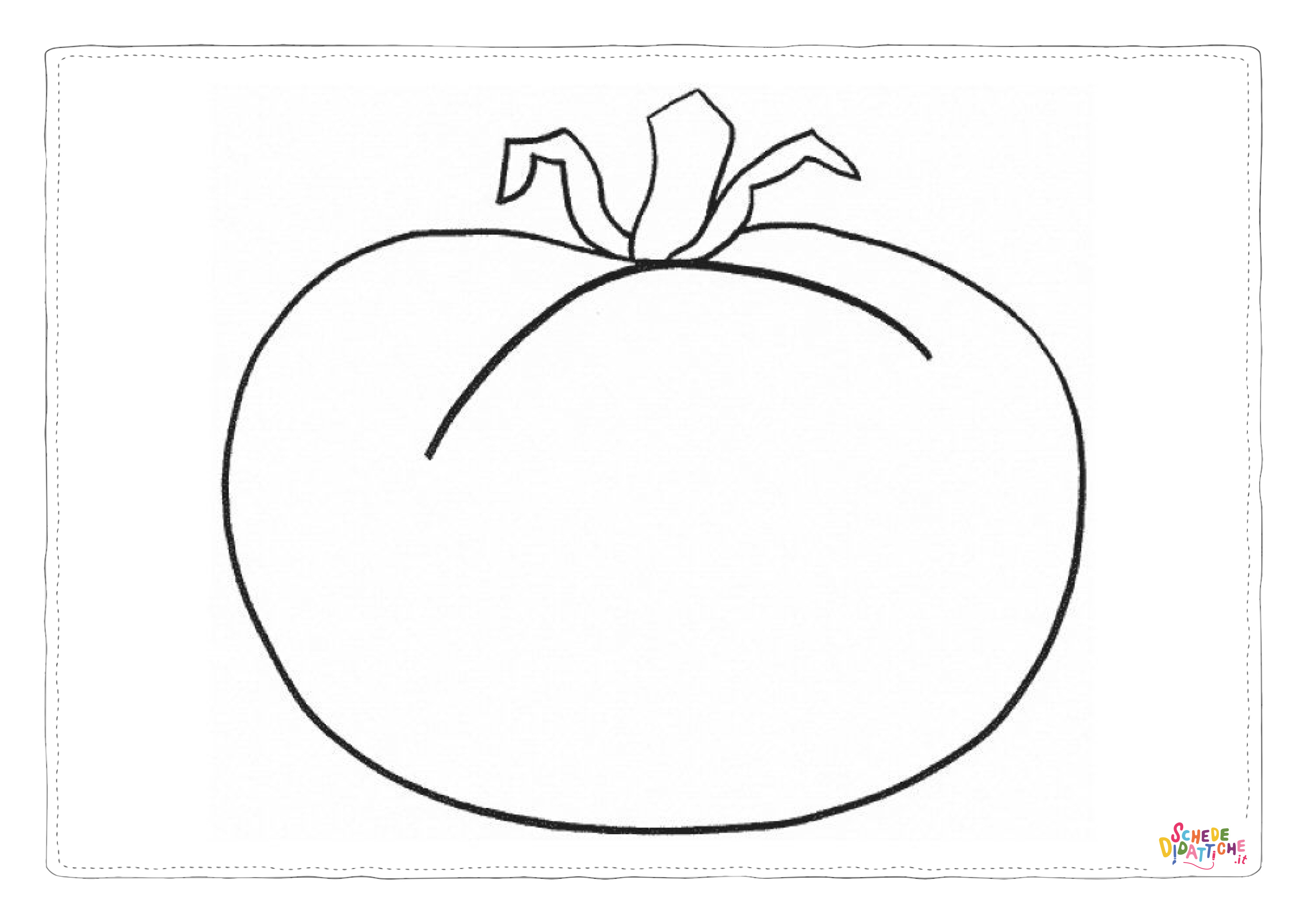 Disegno di pomodoro da stampare e colorare 3