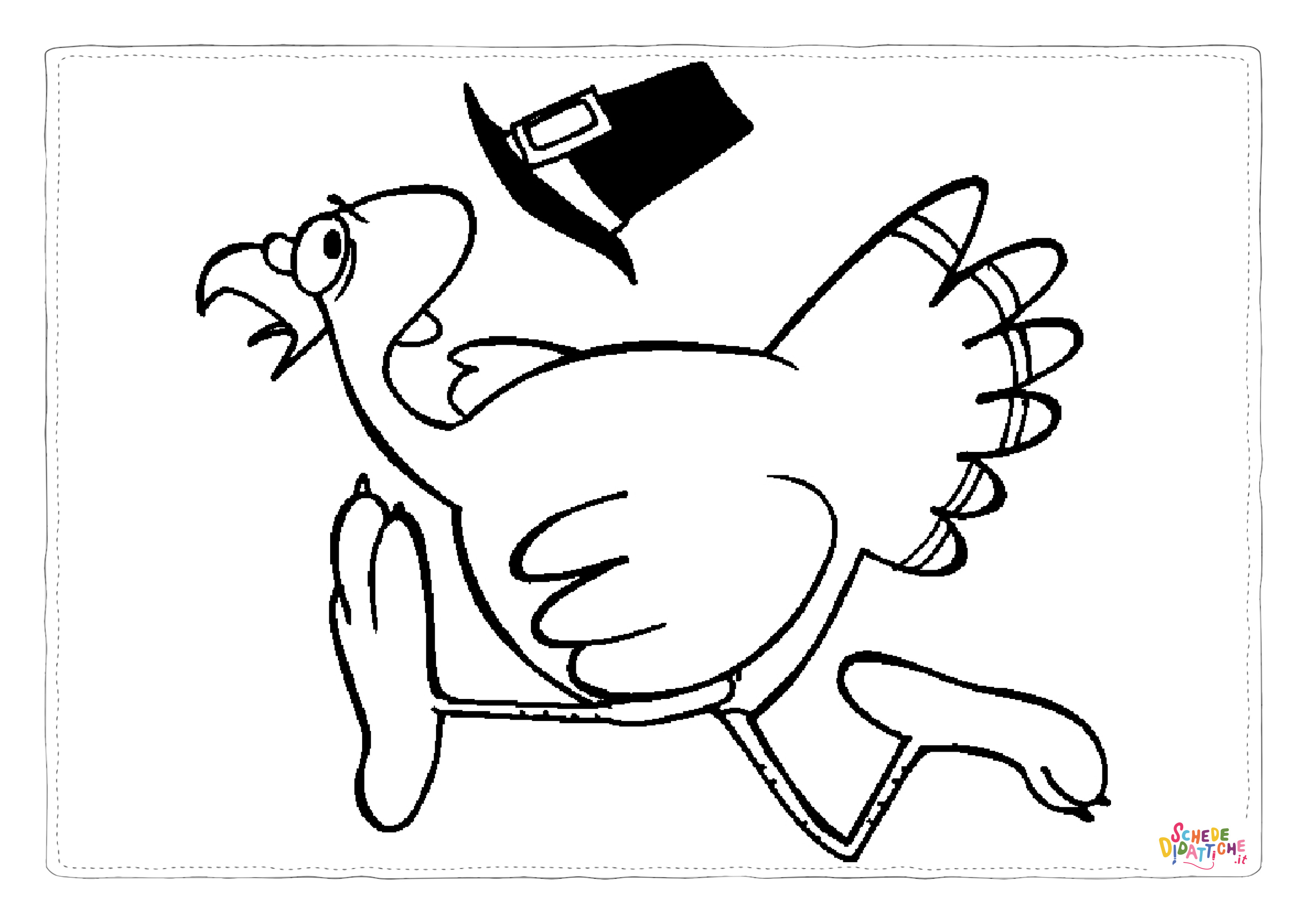 Disegno "Disegno di tacchino da stampare e colorare 54" Disegno di tacchino da stampare e colorare 54