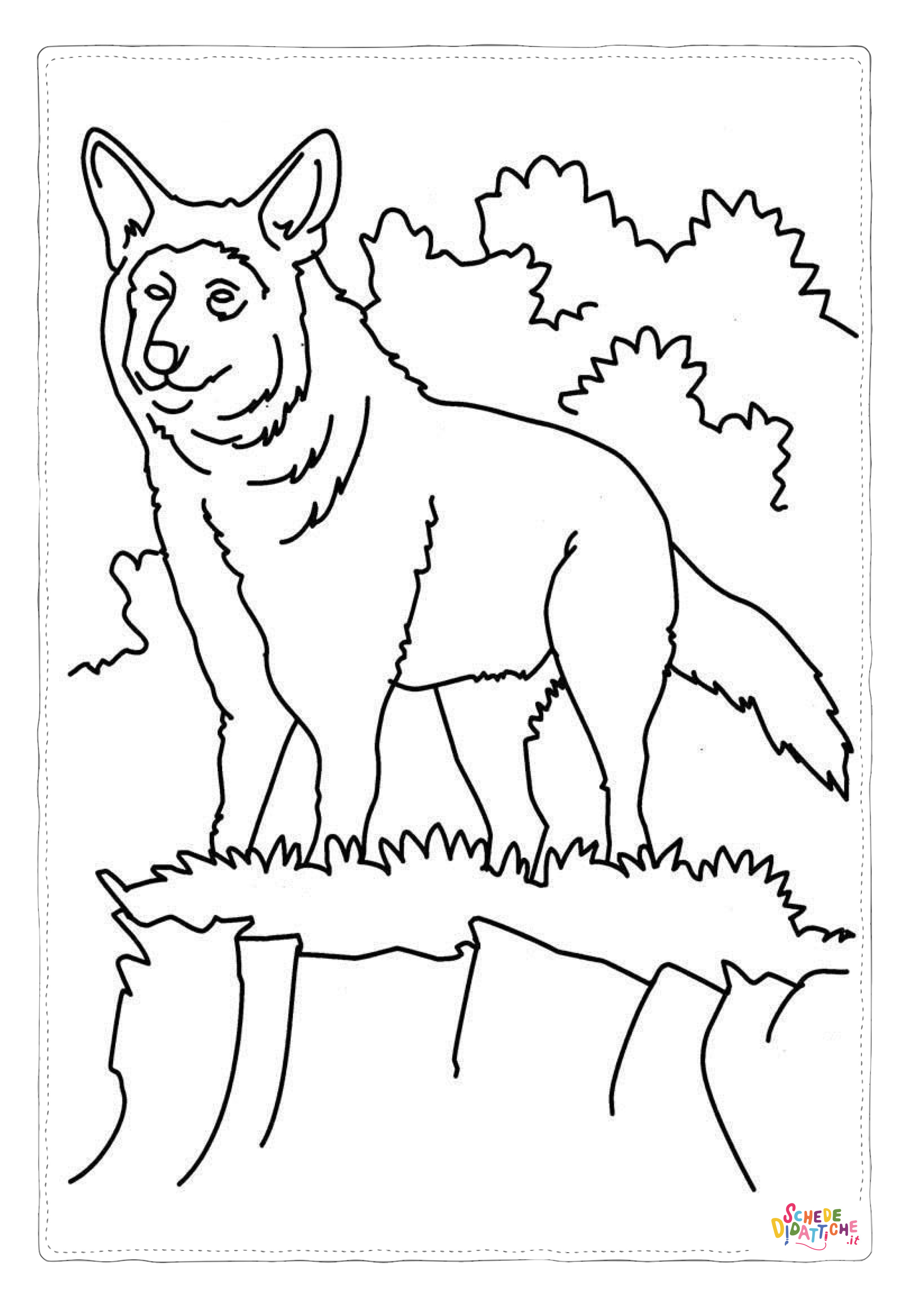 Disegno "Disegno di lupo da stampare e colorare 72" Disegno di lupo da stampare e colorare 72