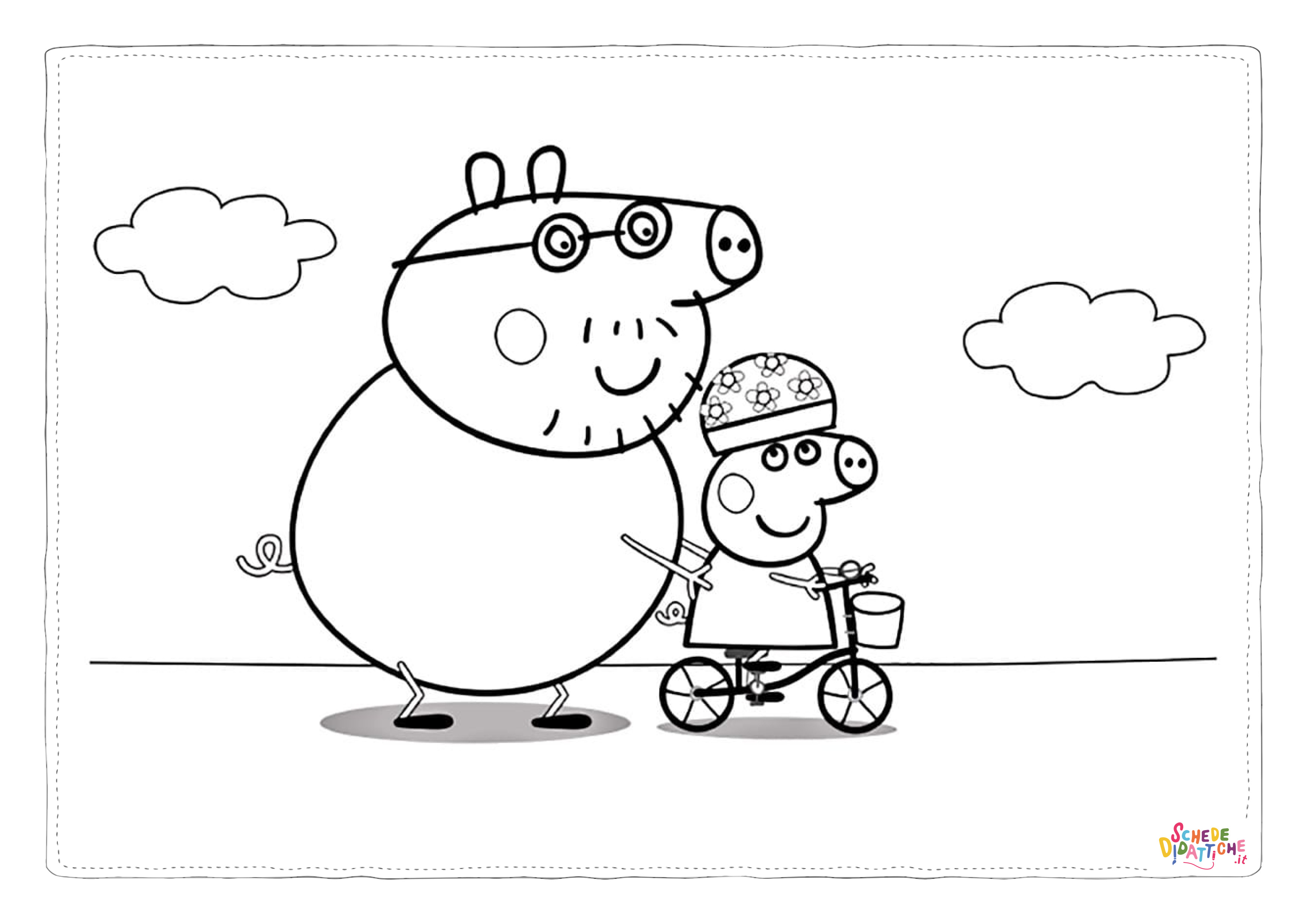 Disegno "Disegno di Peppa Pig da stampare e colorare 105" Disegno di Peppa Pig da stampare e colorare 105