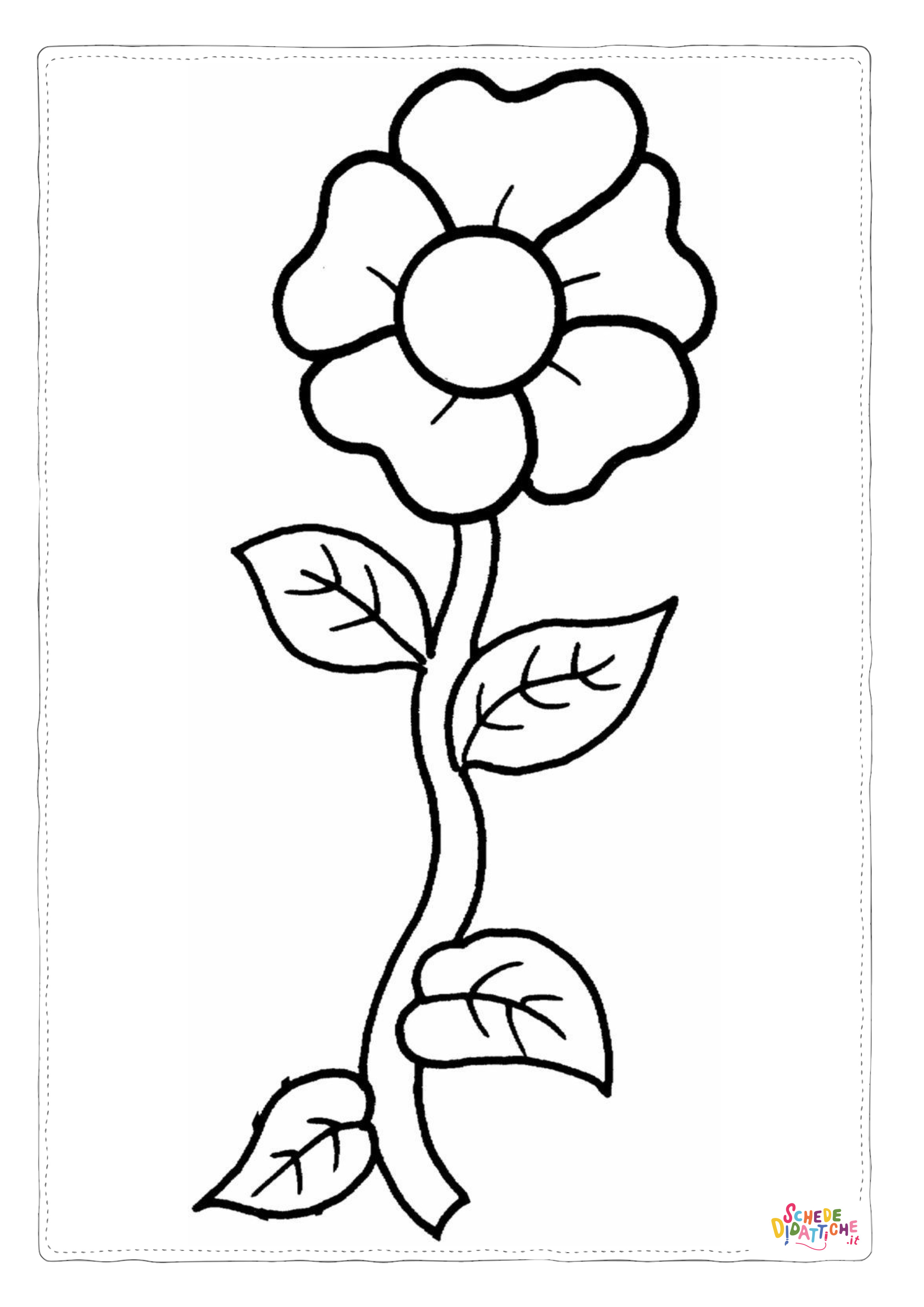 Disegno "Disegno di fiore da stampare e colorare 862" Disegno di fiore da stampare e colorare 862