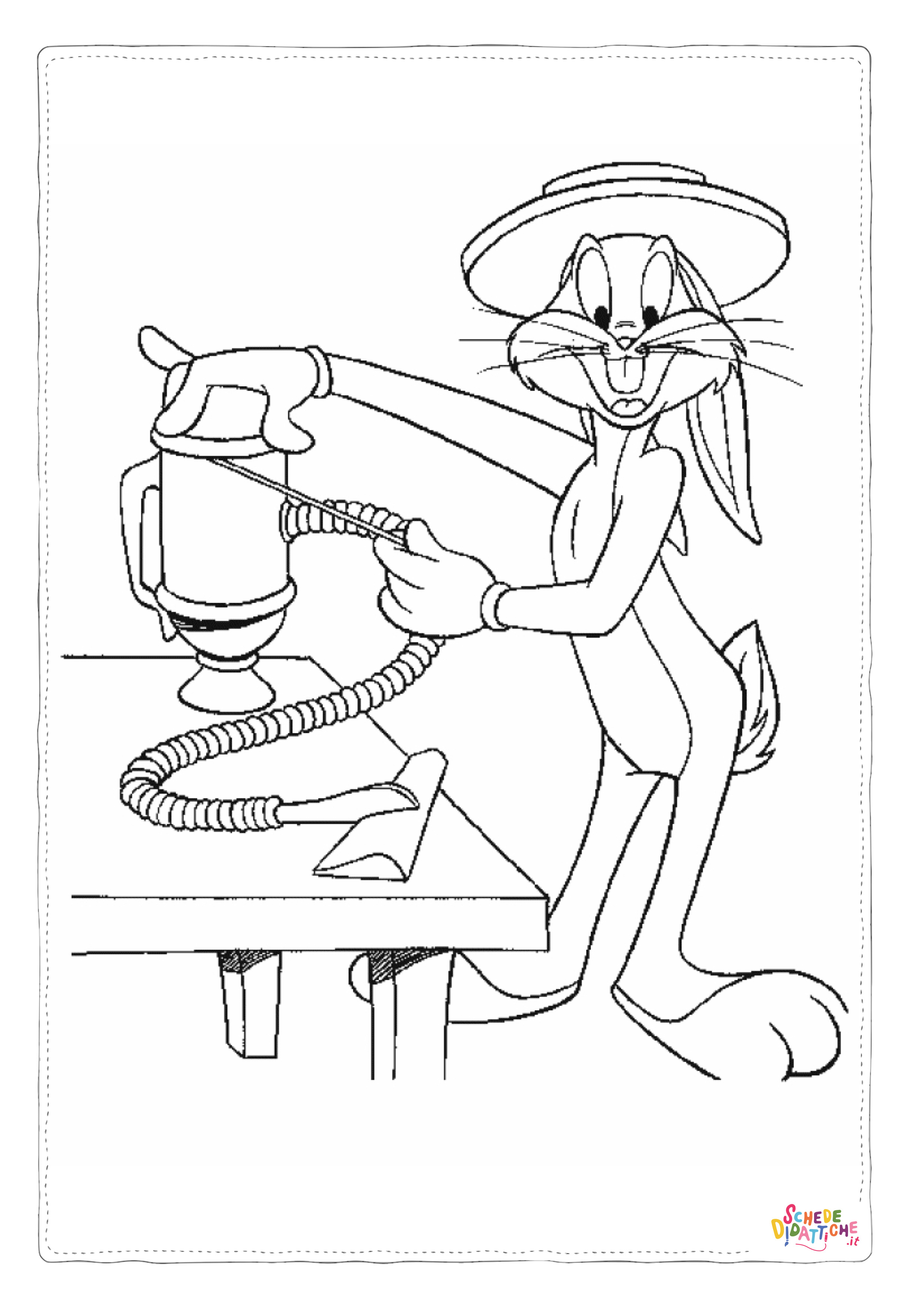 Disegno "Disegno di Bugs Bunny da stampare e colorare 5" Disegno di Bugs Bunny da stampare e colorare 5